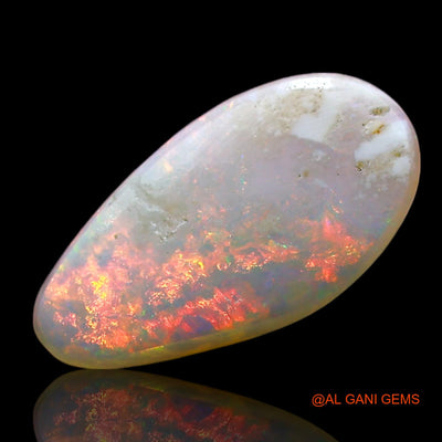 Natural Fire Opal Gemstone 1.00 Cts Loose Pear Cabochon From Australia 12x6x3 mm AE-597