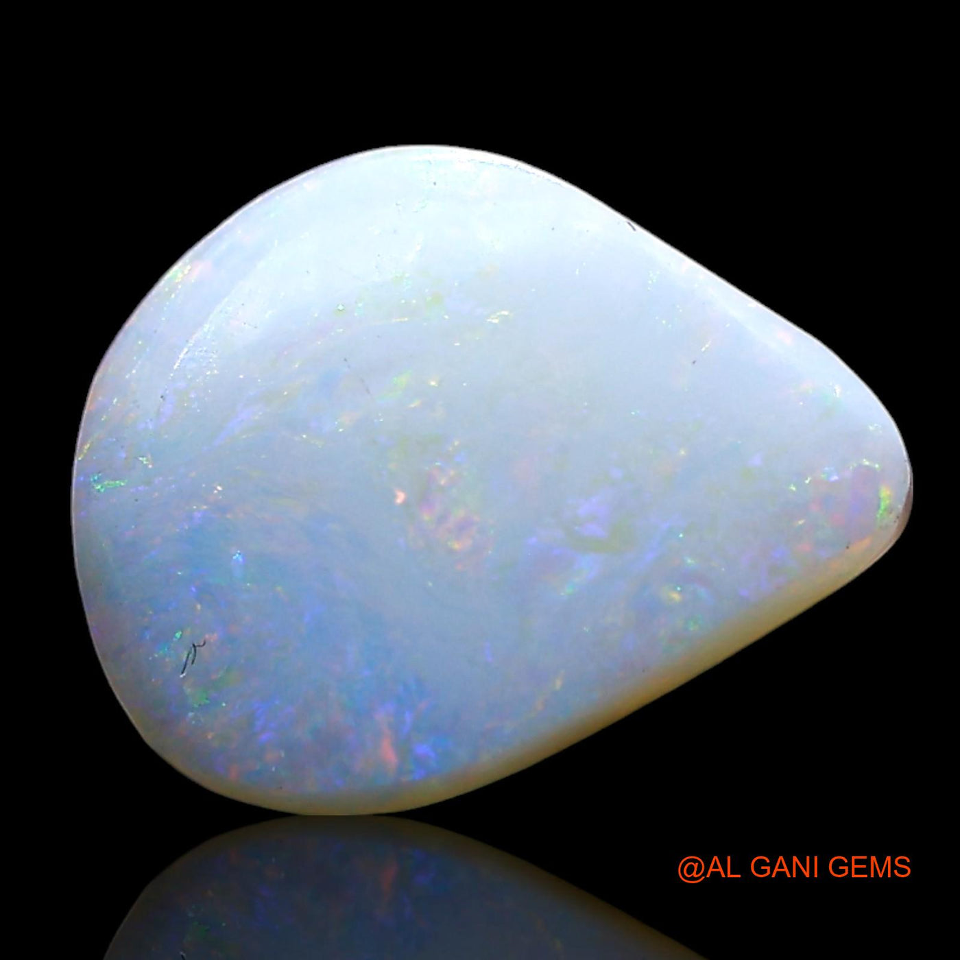 2.00 Cts Natural Australian Fire Opal Loose Gemstone Pear Cabochon 10x8x4 mm AE-598