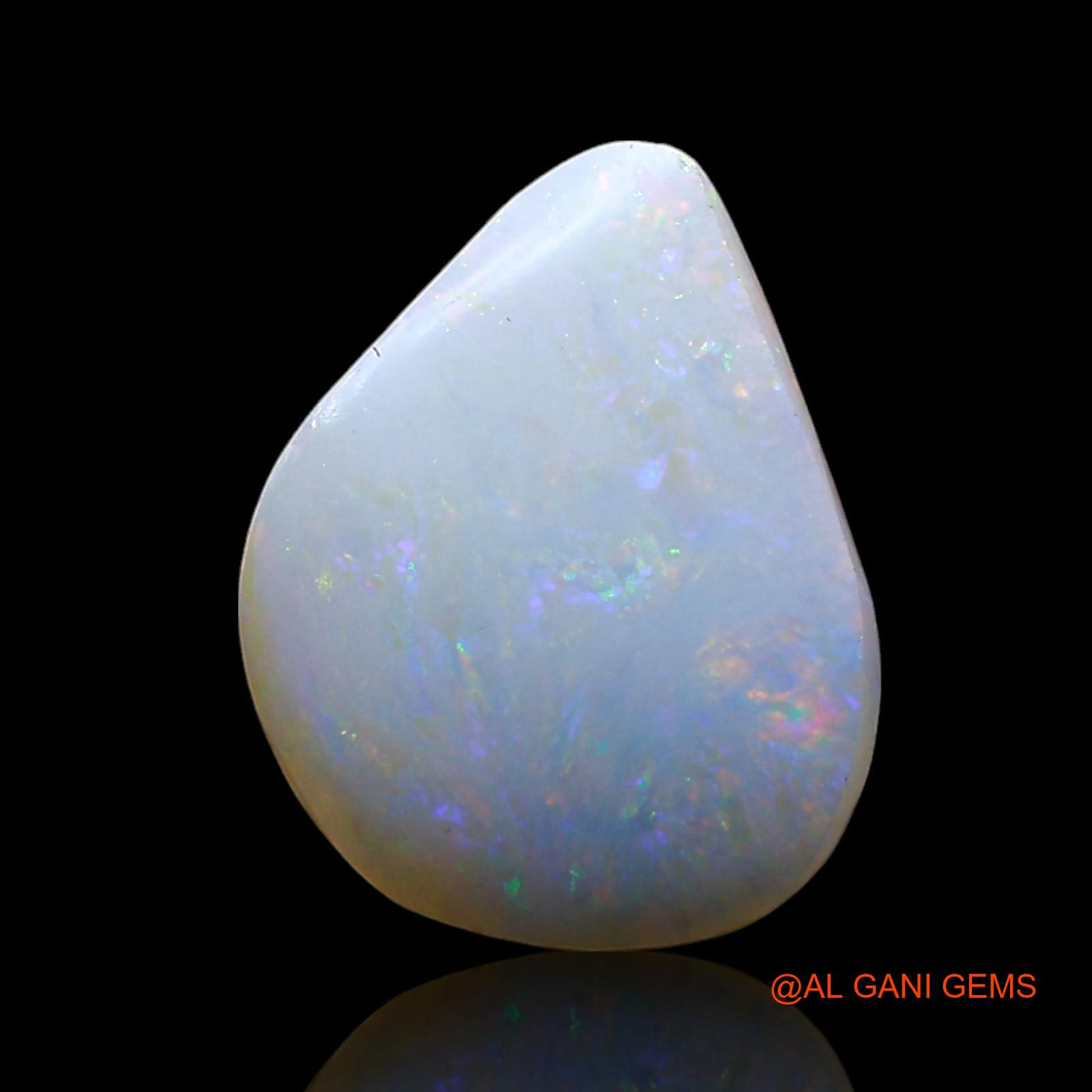 2.00 Cts Natural Australian Fire Opal Loose Gemstone Pear Cabochon 10x8x4 mm AE-598