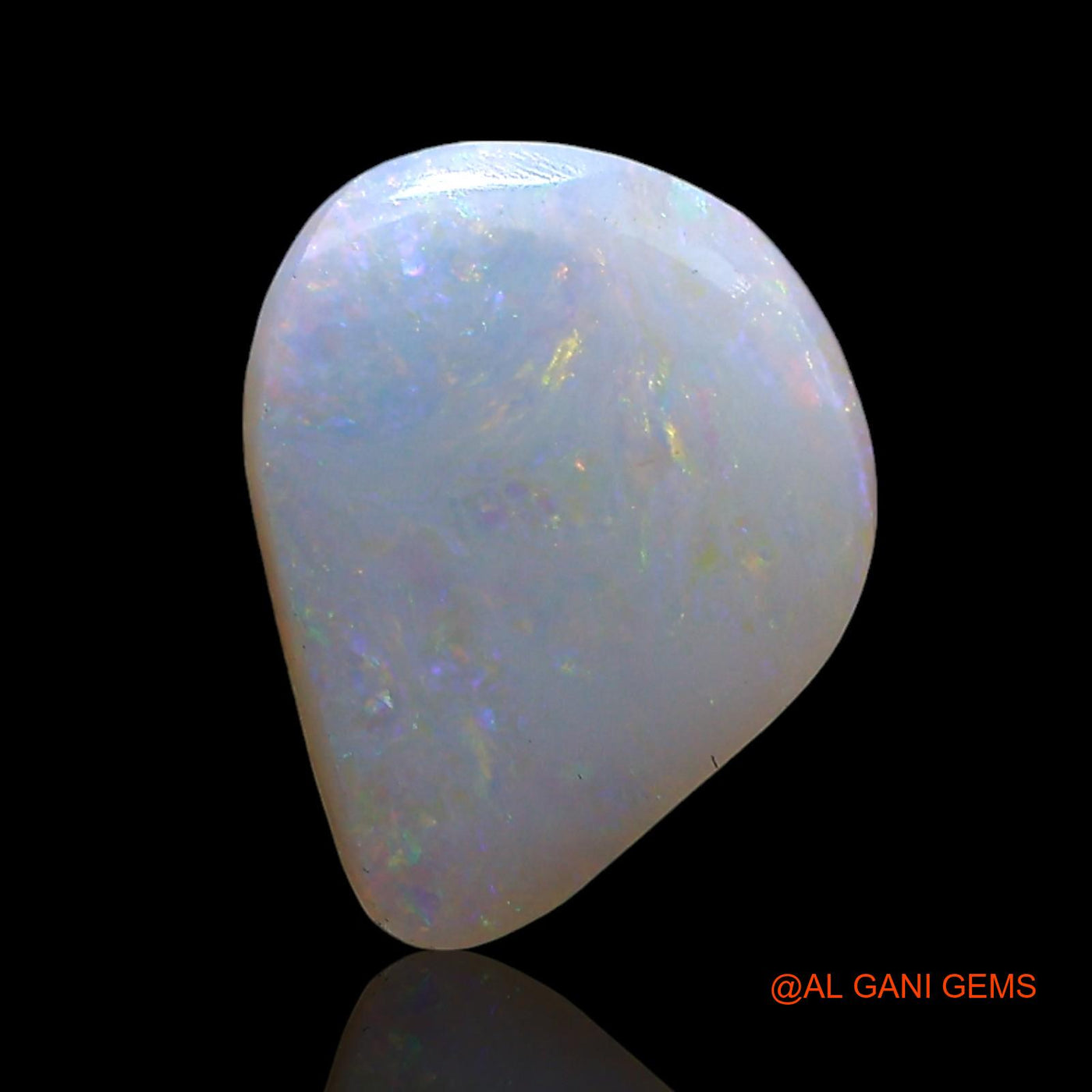 2.00 Cts Natural Australian Fire Opal Loose Gemstone Pear Cabochon 10x8x4 mm AE-598