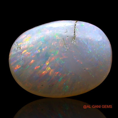 1.00 Cts Unheated Australian Fire Opal Loose Gemstone Oval Cabochon Natural 10x8x2 mm AE-599