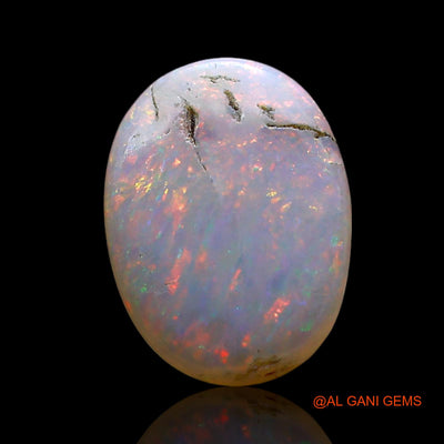 1.00 Cts Unheated Australian Fire Opal Loose Gemstone Oval Cabochon Natural 10x8x2 mm AE-599