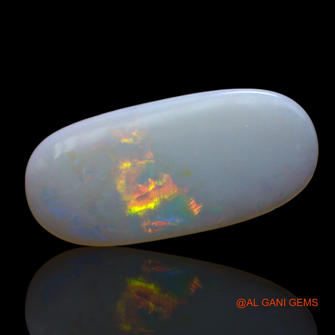3.00 Cts Natural Australian Fire Opal Oval Cabochon Loose Gemstone For Jewelry 22x10x2 mm AE-601
