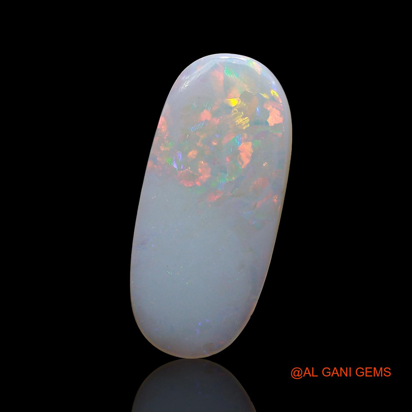 3.00 Cts Natural Australian Fire Opal Oval Cabochon Loose Gemstone For Jewelry 22x10x2 mm AE-601