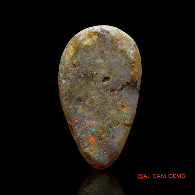 5.00 Cts Natural Australian Fire Opal Loose Gemstone Pear Cabochon 19x11x4 mm AE-613