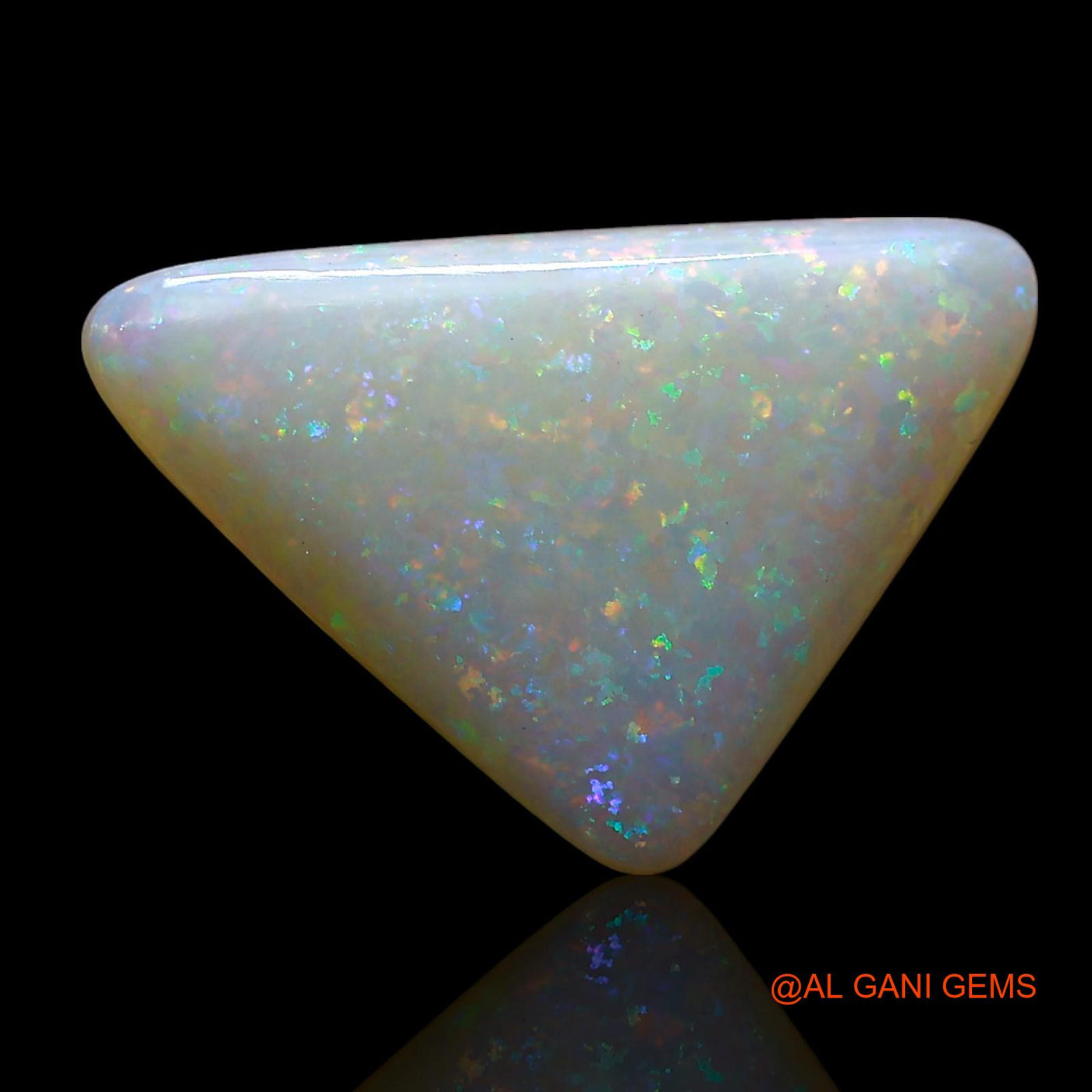 5.00 Cts Natural Australian Fire Opal Loose Gemstone Trillion Cabochon 18x12x4 mm AE-614