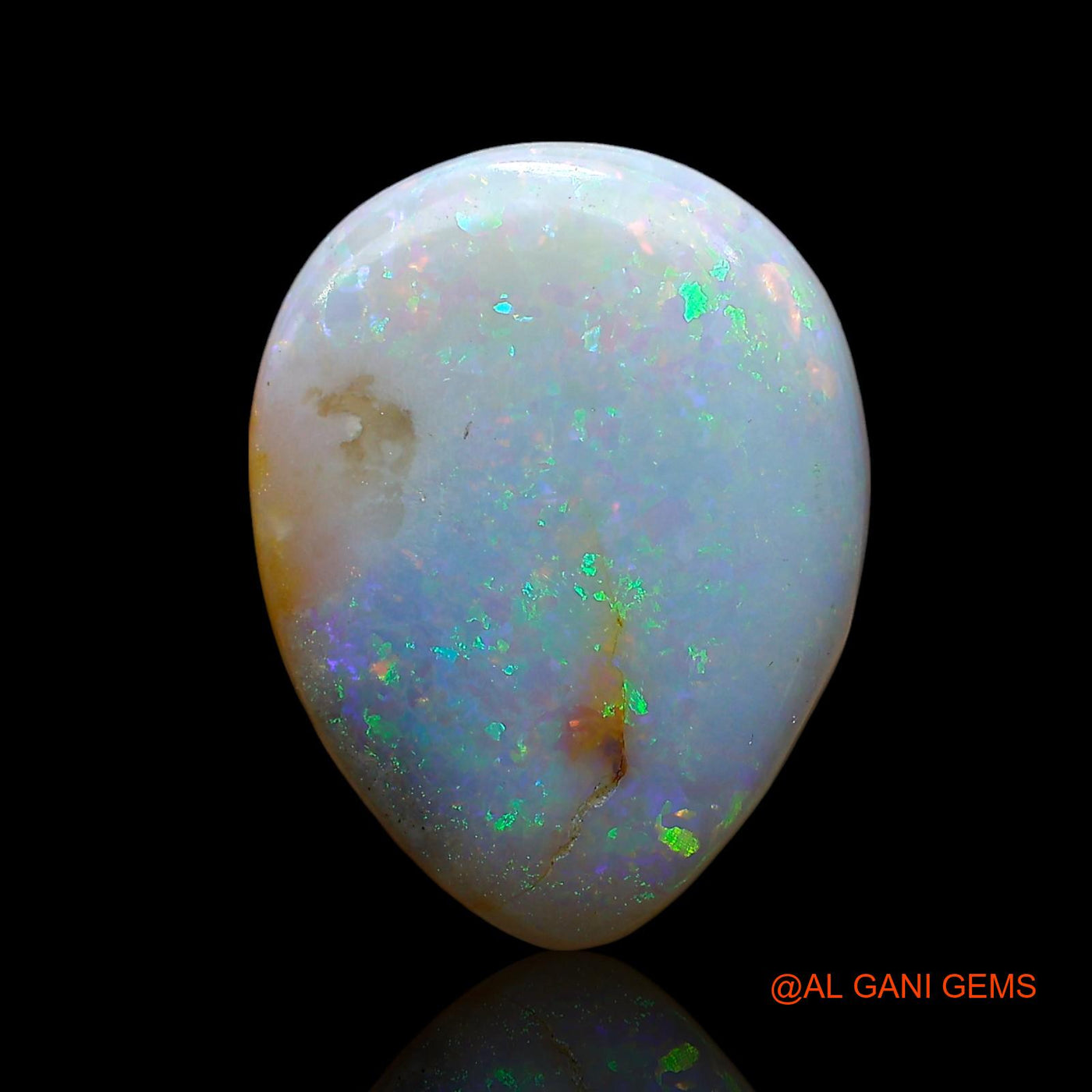 6.00 Cts Unheated Australian Fire Opal Loose Gemstone Pear Cabochon Natural 17x13x4 mm AE-617