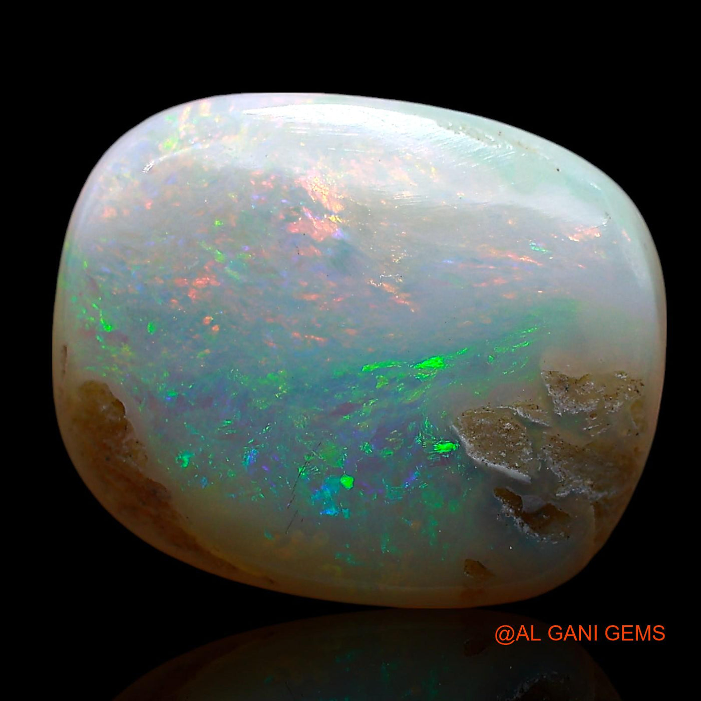 8.00 Cts Natural Australian Fire Opal Loose Gemstone Oval Cabochon 16x13x5 mm AE-619