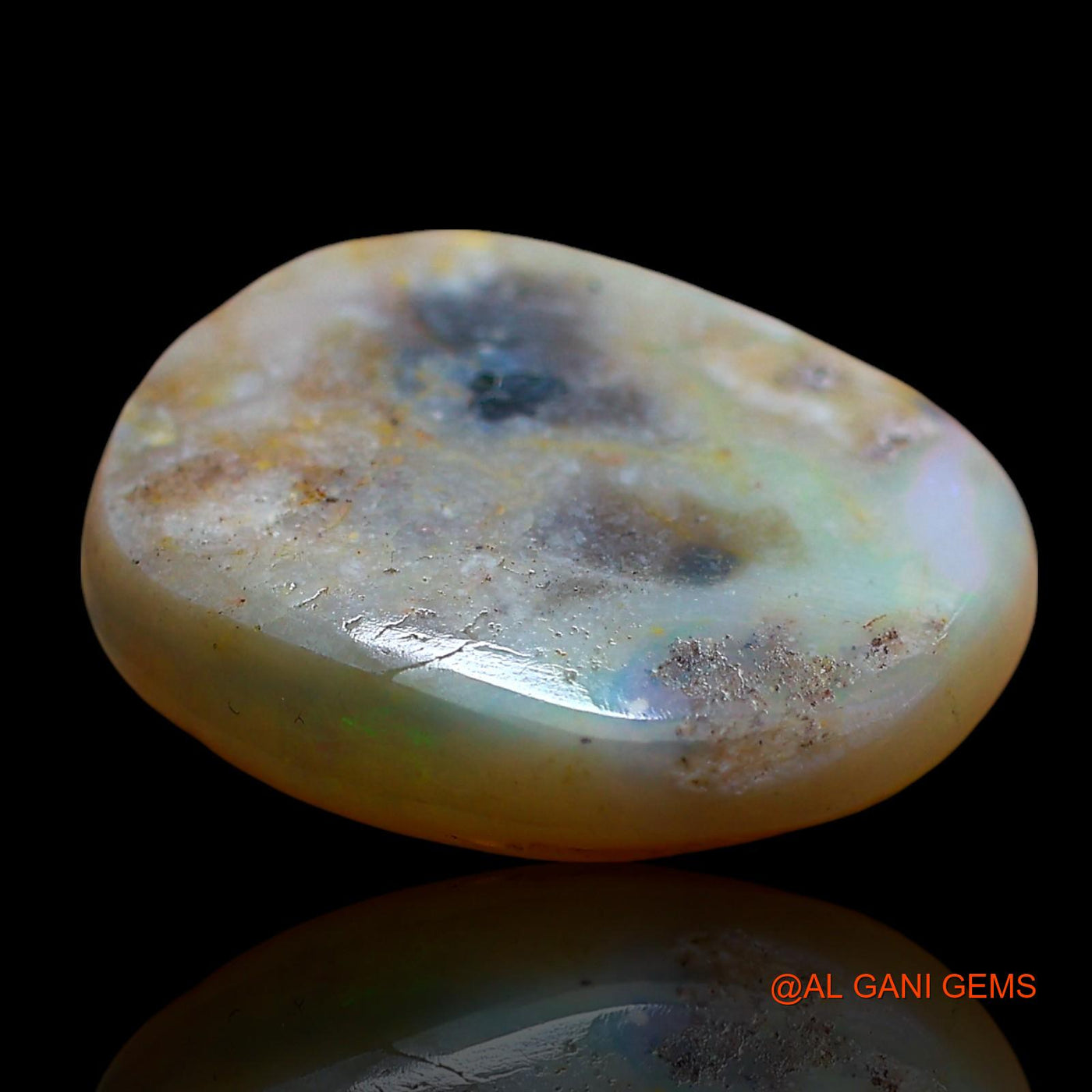 8.00 Cts Natural Australian Fire Opal Loose Gemstone Oval Cabochon 16x13x5 mm AE-619