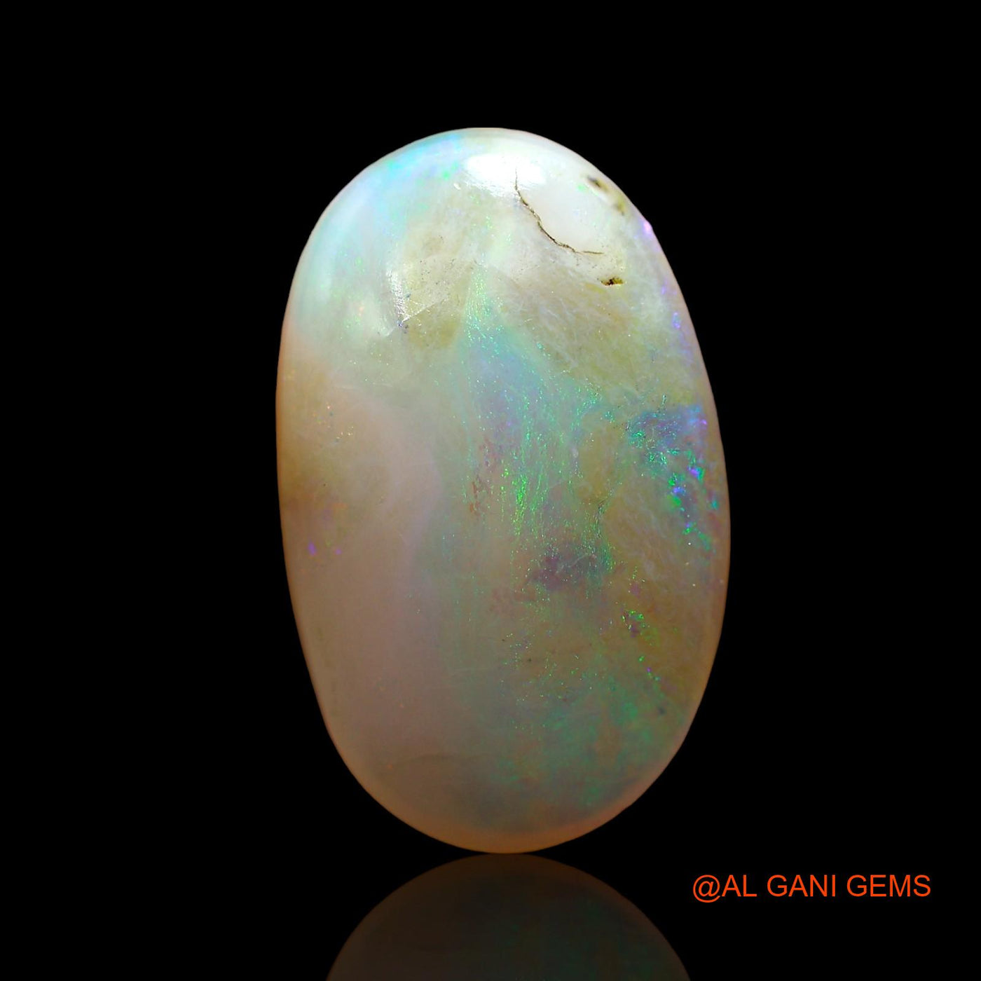 7.00 Cts Unheated Australian Fire Opal Loose Gemstone Oval Cabochon Natural 17x11x6 mm AE-61