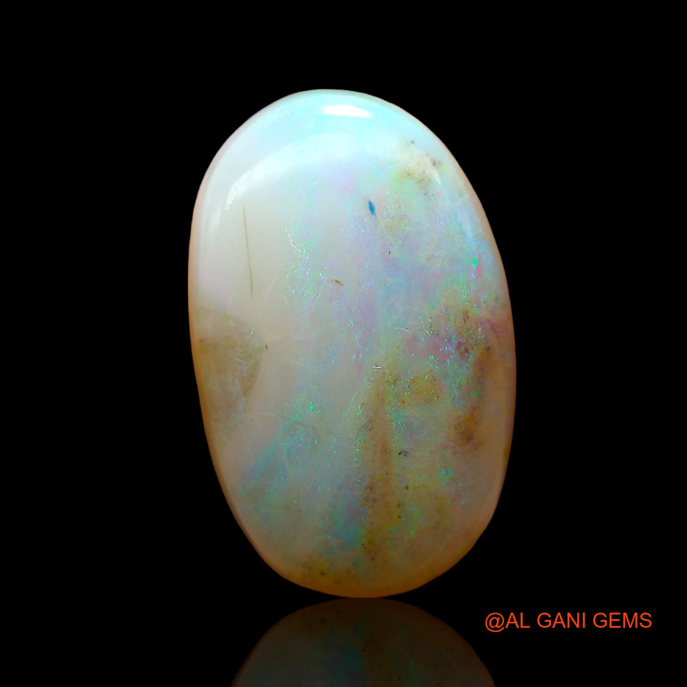 7.00 Cts Unheated Australian Fire Opal Loose Gemstone Oval Cabochon Natural 17x11x6 mm AE-61
