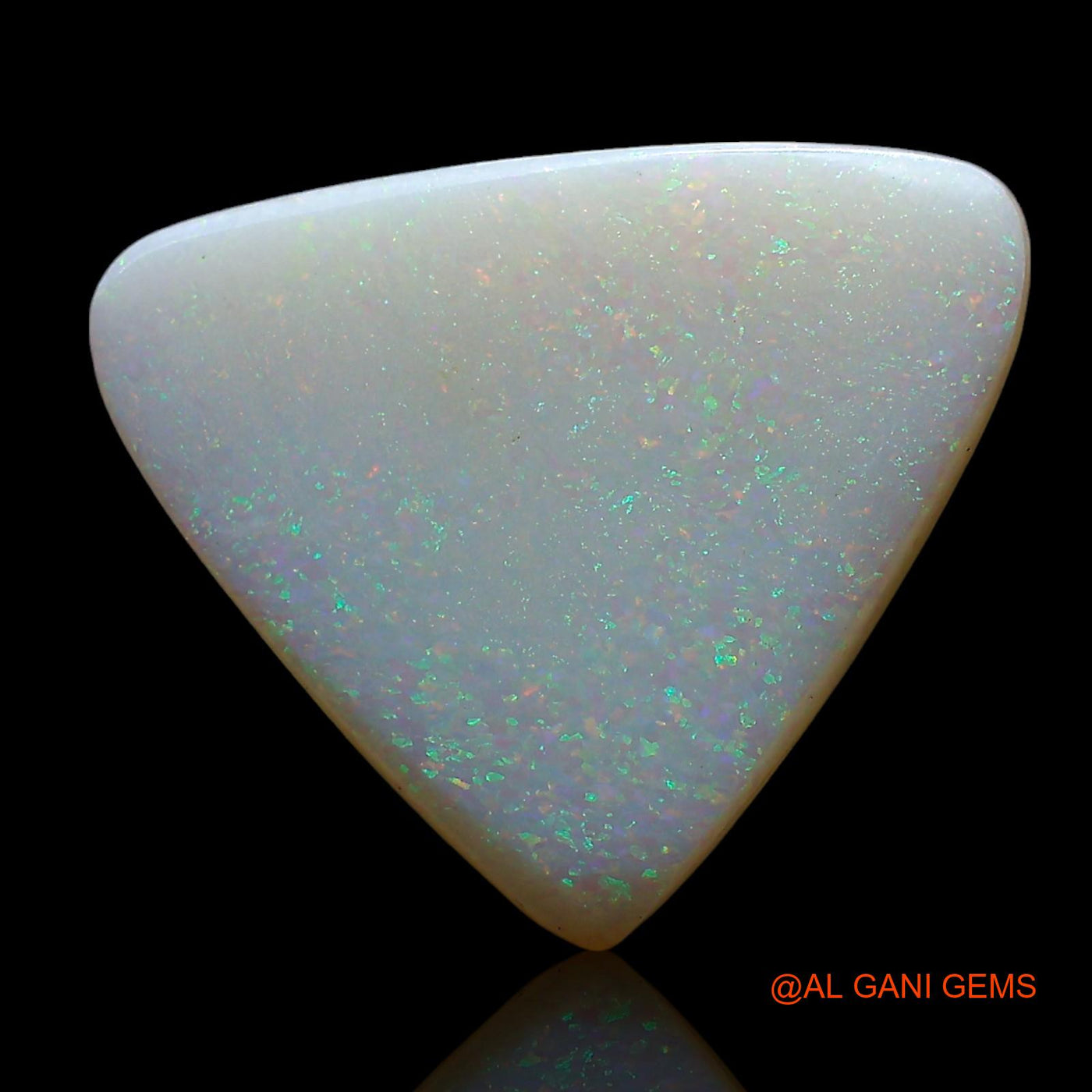 Natural Fire Opal Gemstone 3.00 Cts Loose Trillion Cabochon From Australia 17x14x2 mm AE-621