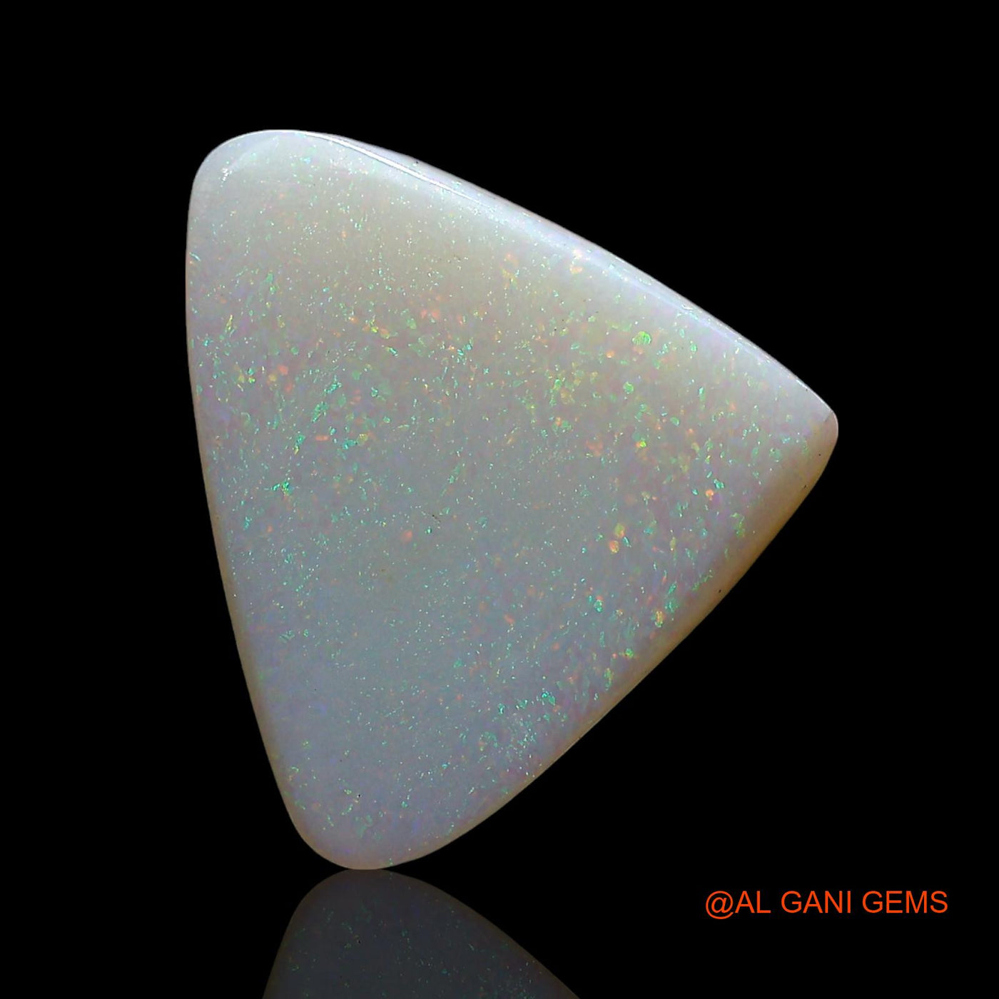 Natural Fire Opal Gemstone 3.00 Cts Loose Trillion Cabochon From Australia 17x14x2 mm AE-621