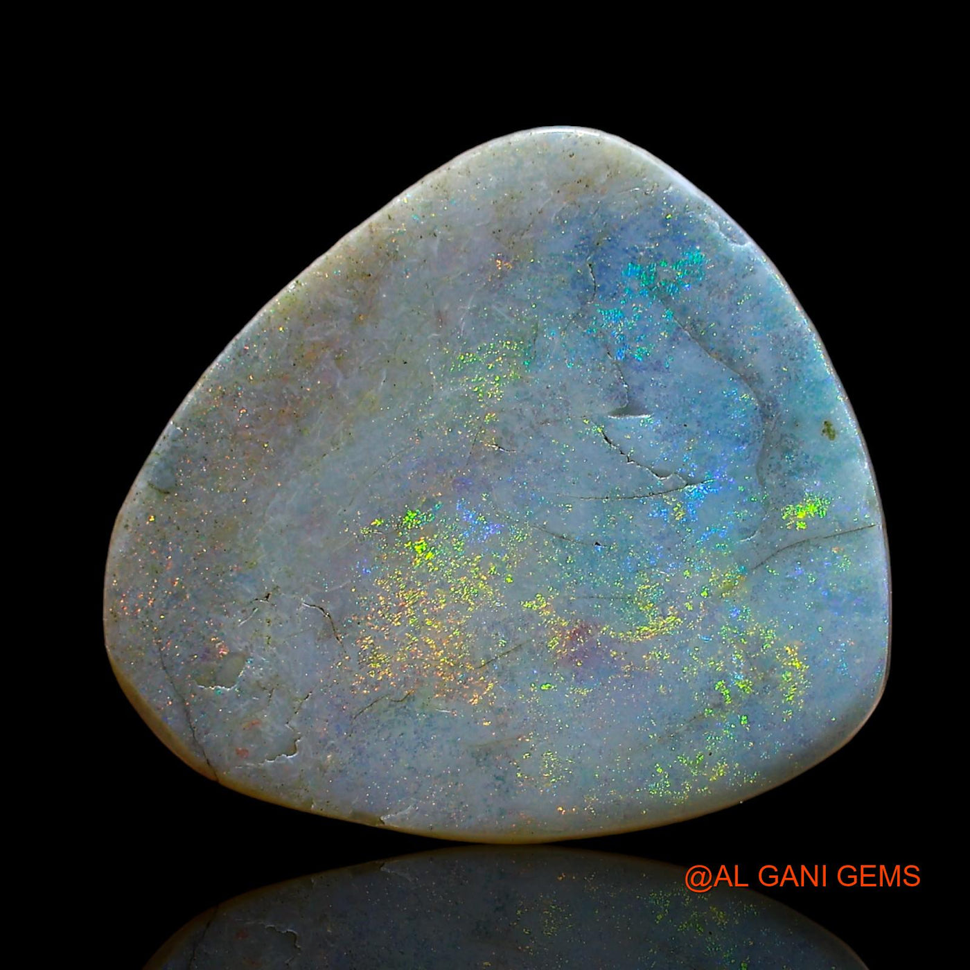 Natural Fire Opal Gemstone 4.00 Cts Loose Fancy Cabochon From Australia 15x14x2 mm AE-62