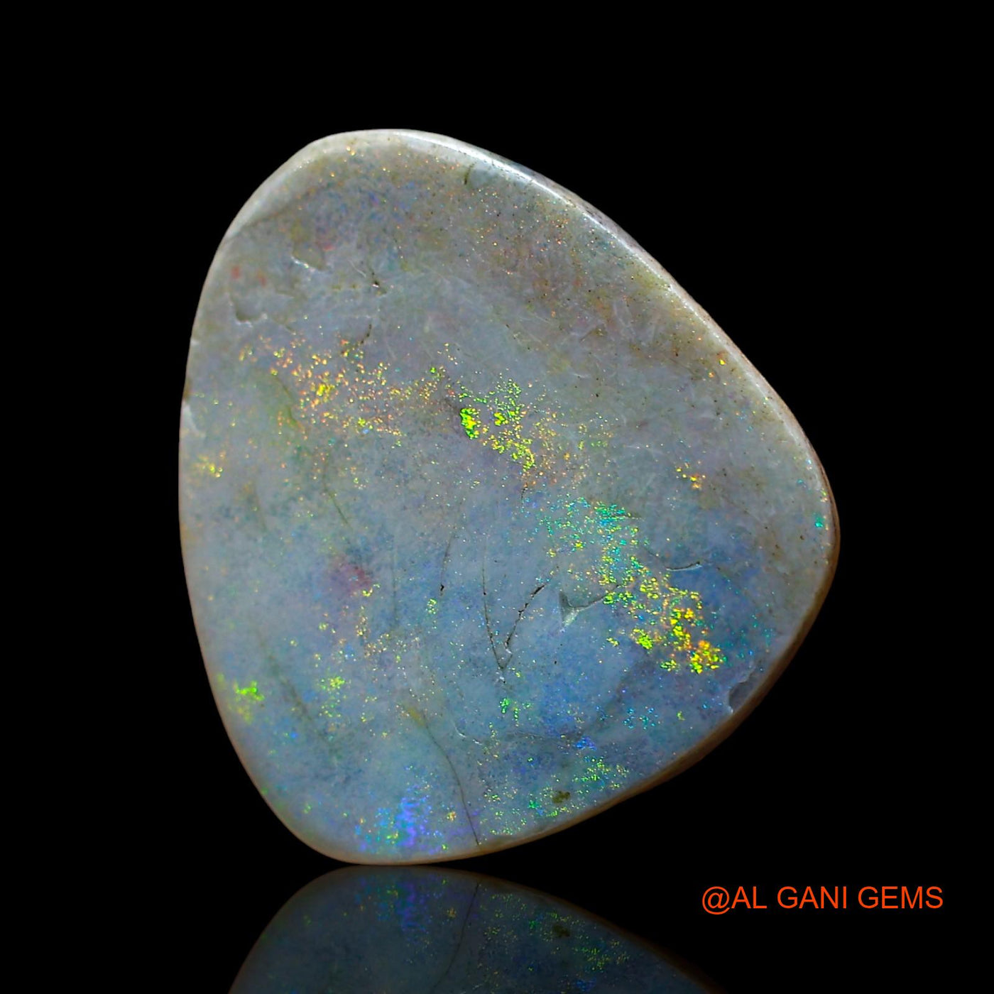 Natural Fire Opal Gemstone 4.00 Cts Loose Fancy Cabochon From Australia 15x14x2 mm AE-62