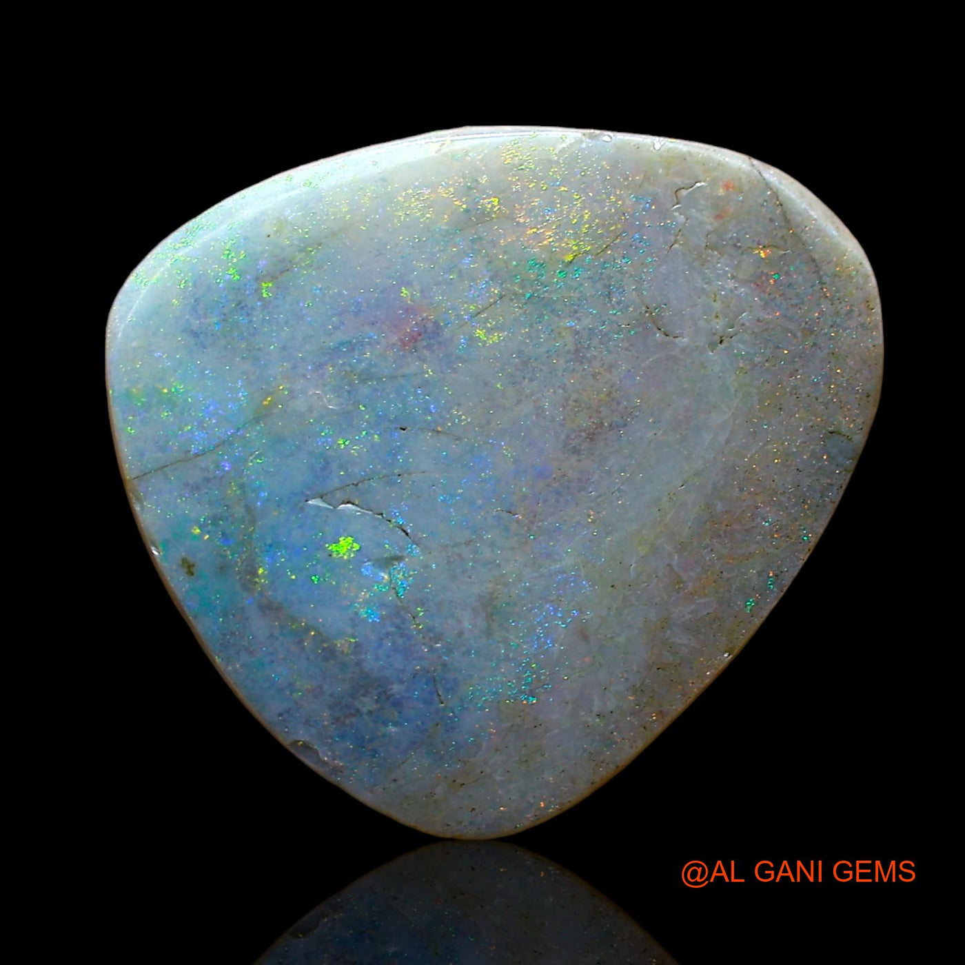 Natural Fire Opal Gemstone 4.00 Cts Loose Fancy Cabochon From Australia 15x14x2 mm AE-62