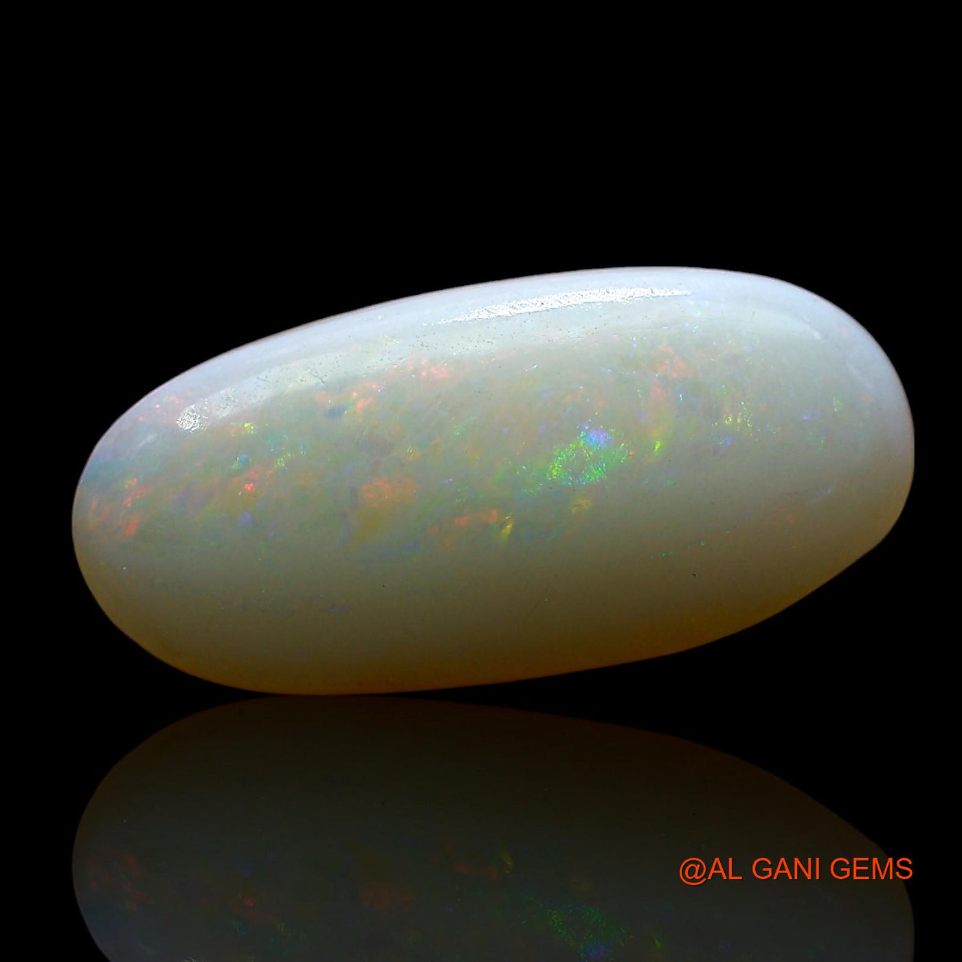Natural Untreated Fire Opal Loose Gemstone Oval Cabochon From Australia 4.00 Cts 18x8x4 mm AE-630
