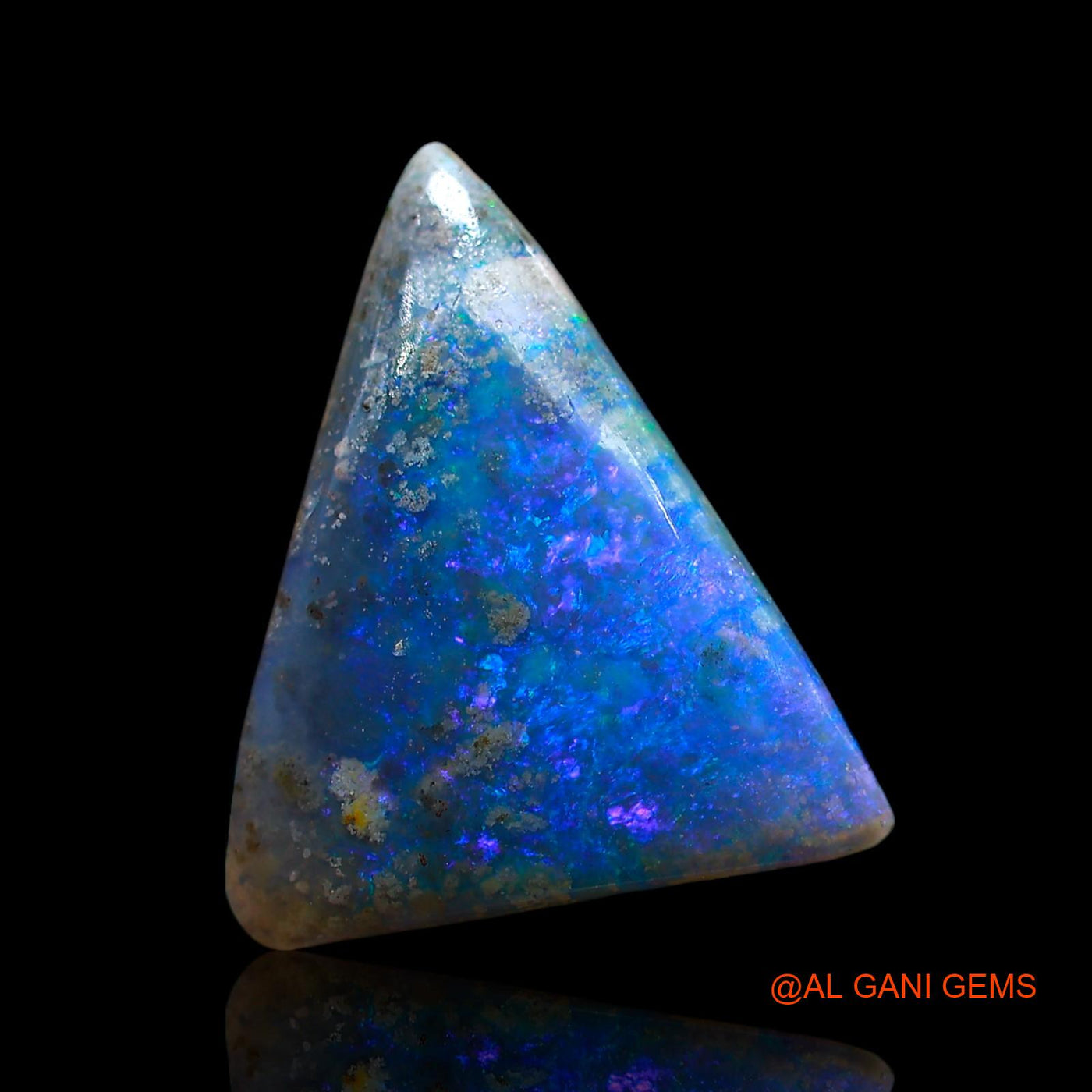 5.00 Cts Natural Australian Fire Opal Loose Gemstone Trillion Cabochon 17x14x4 mm AE-632