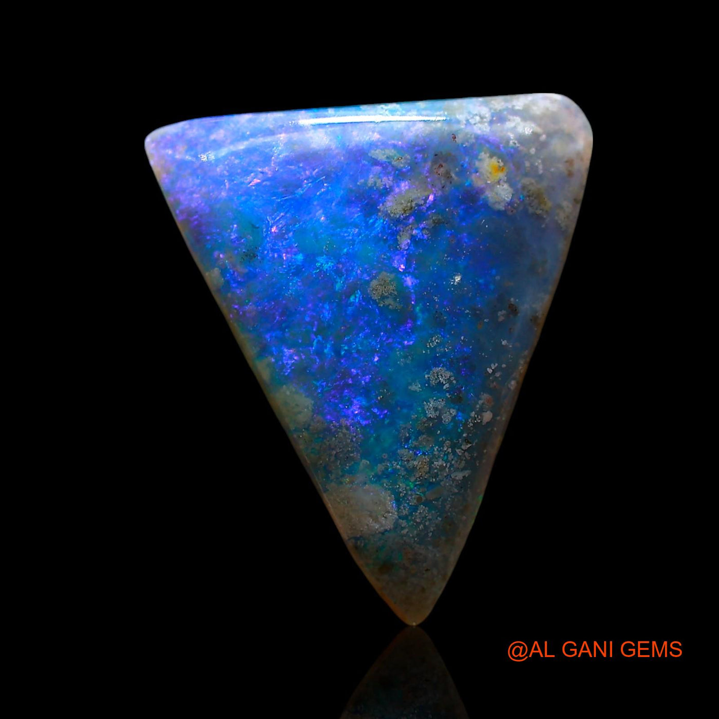 5.00 Cts Natural Australian Fire Opal Loose Gemstone Trillion Cabochon 17x14x4 mm AE-632
