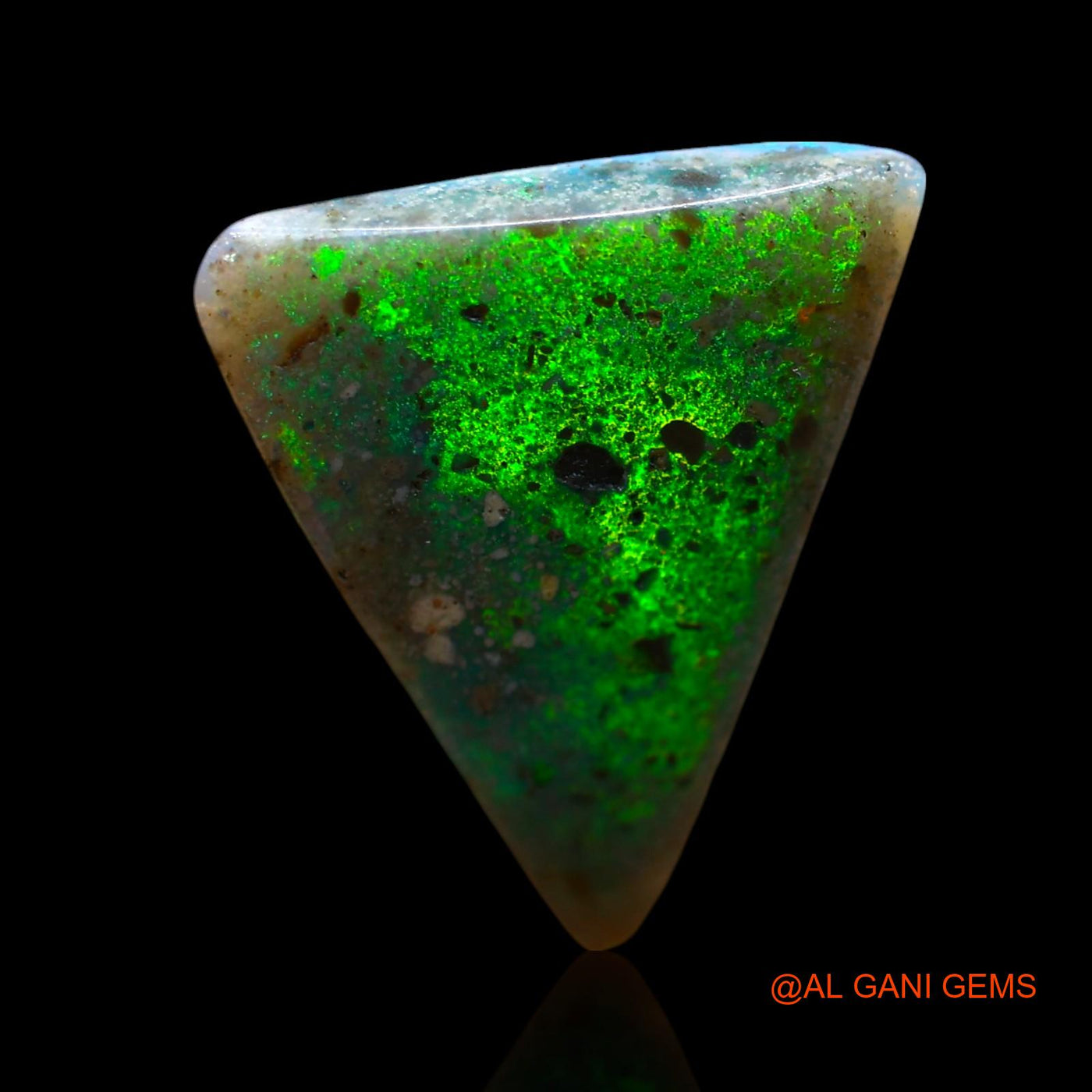 5.00 Cts Natural Australian Fire Opal Loose Gemstone Trillion Cabochon 17x14x4 mm AE-632