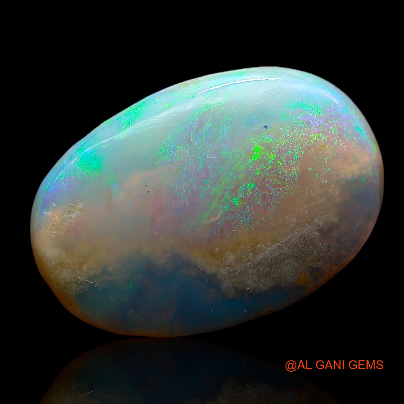 Natural Fire Opal Gemstone 7.00 Cts Loose Oval Cabochon From Australia 17x12x5 mm AE-637