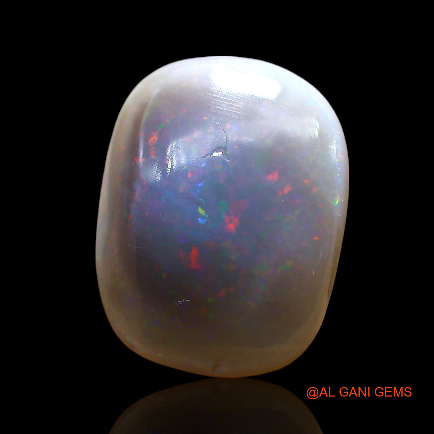 Natural Untreated Fire Opal Loose Gemstone Oval Cabochon From Australia 6.00 Cts 16x13x4 mm AE-638