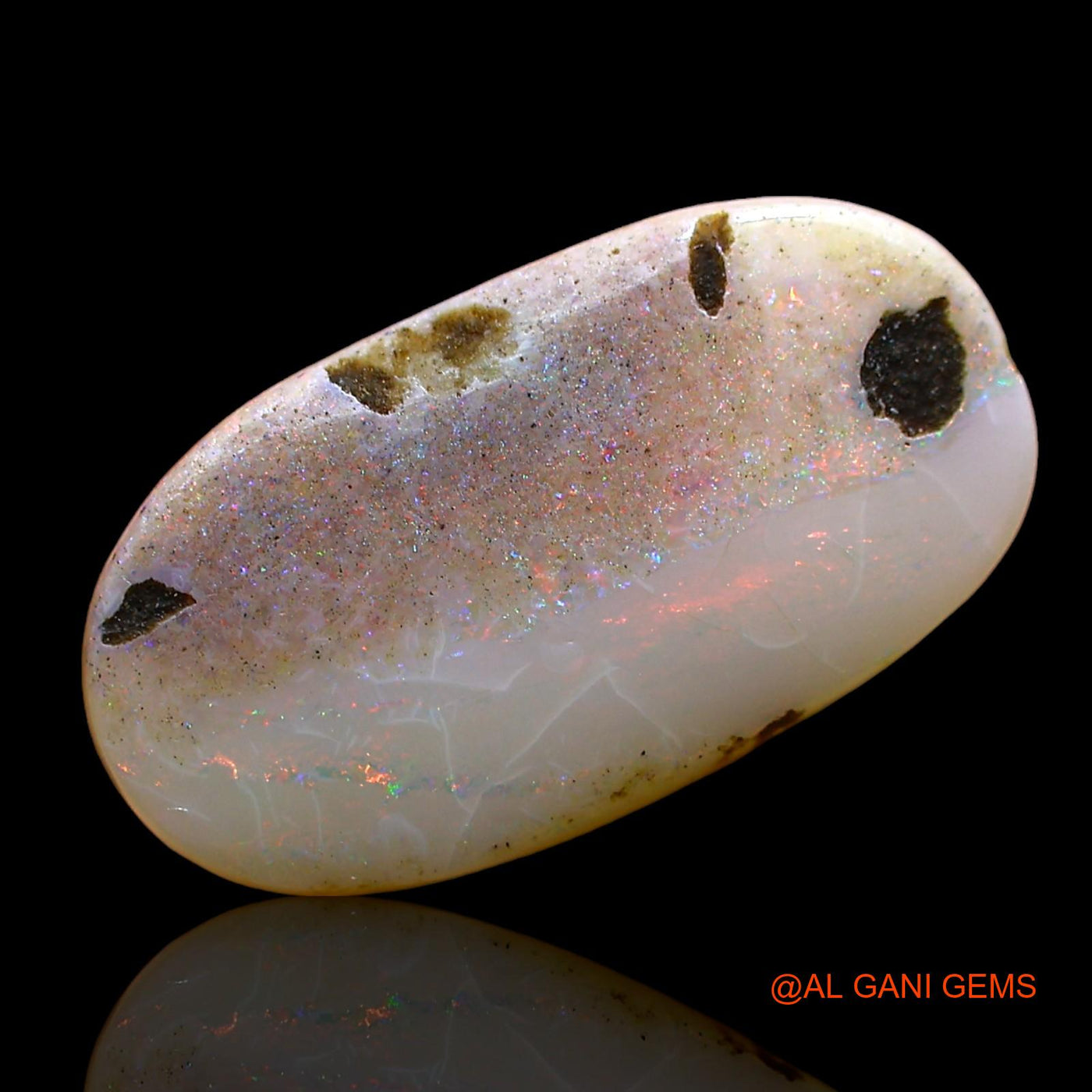 5.00 Cts Unheated Australian Fire Opal Loose Gemstone Oval Cabochon Natural 18x9x4 mm AE-63