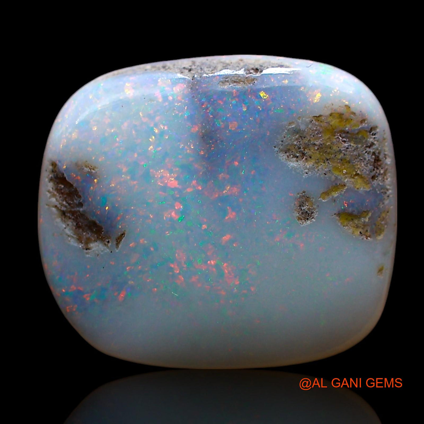 4.00 Cts Natural Australian Fire Opal Oval Cabochon Loose Gemstone For Jewelry 15x13x3 mm AE-645