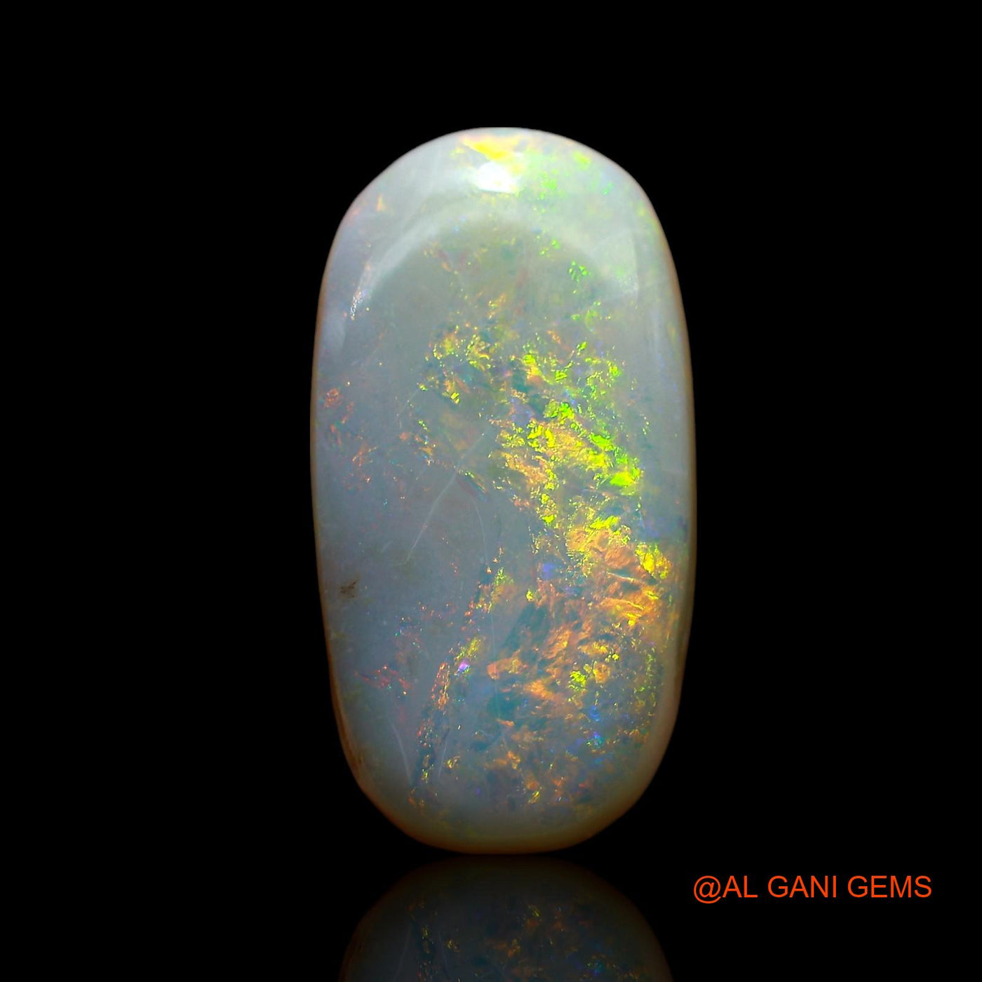 8.00 Cts Natural Australian Fire Opal Oval Cabochon Loose Gemstone For Jewelry 18x9x6 mm AE-646