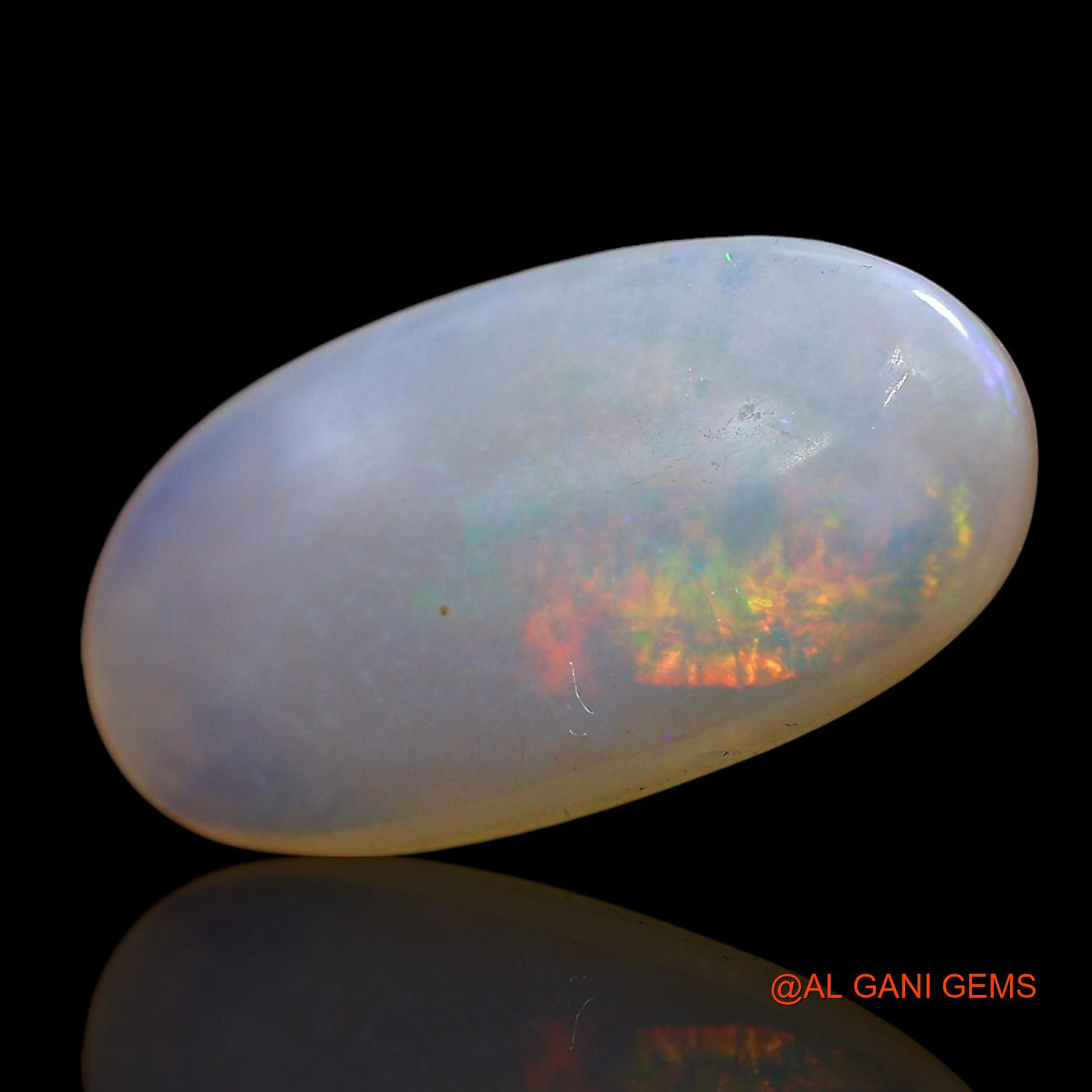 Natural Untreated Fire Opal Loose Gemstone Oval Cabochon From Australia 4.00 Cts 20x9x3 mm AE-649