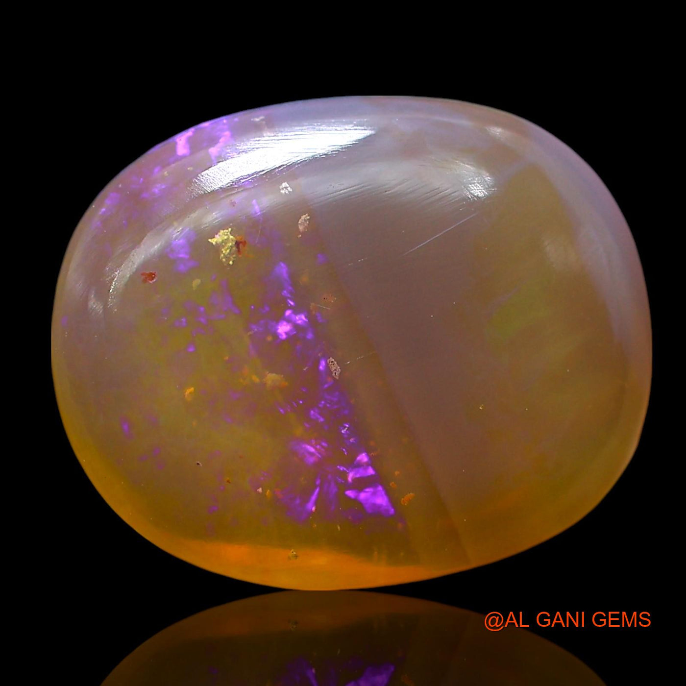 7.00 Cts Natural Australian Fire Opal Loose Gemstone Oval Cabochon 16x13x5 mm AE-651