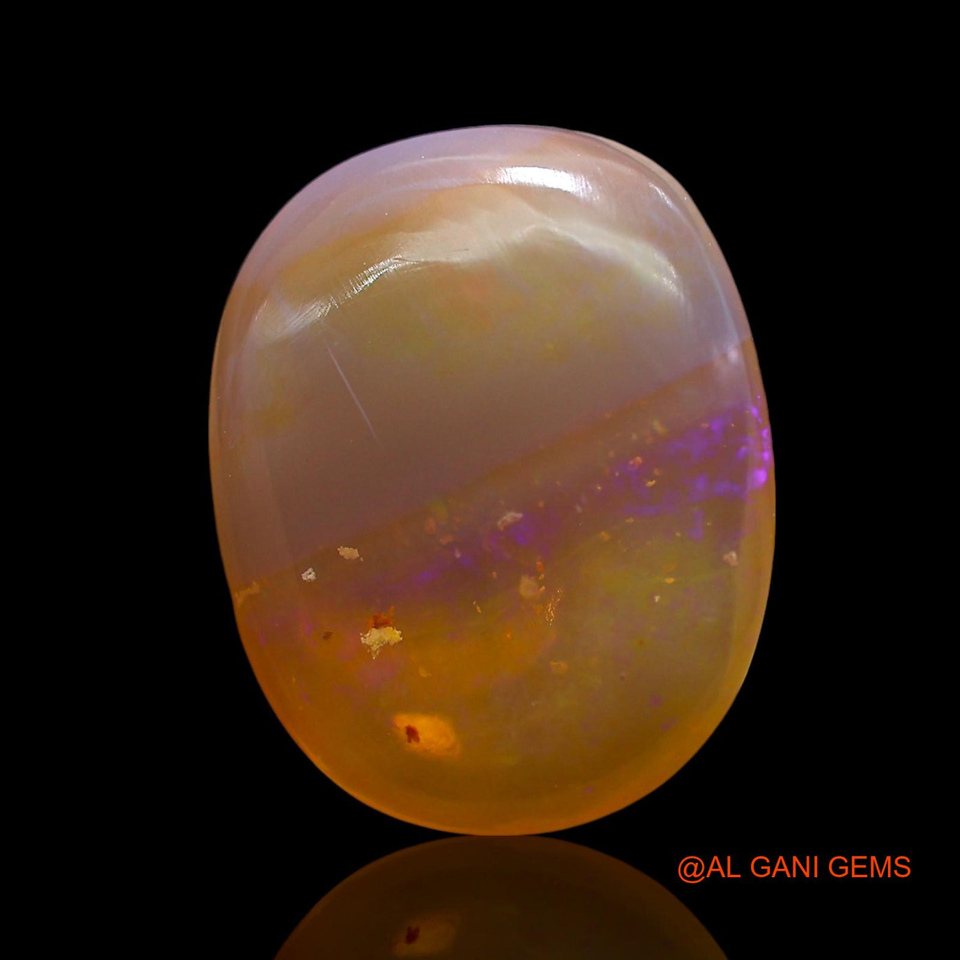 7.00 Cts Natural Australian Fire Opal Loose Gemstone Oval Cabochon 16x13x5 mm AE-651