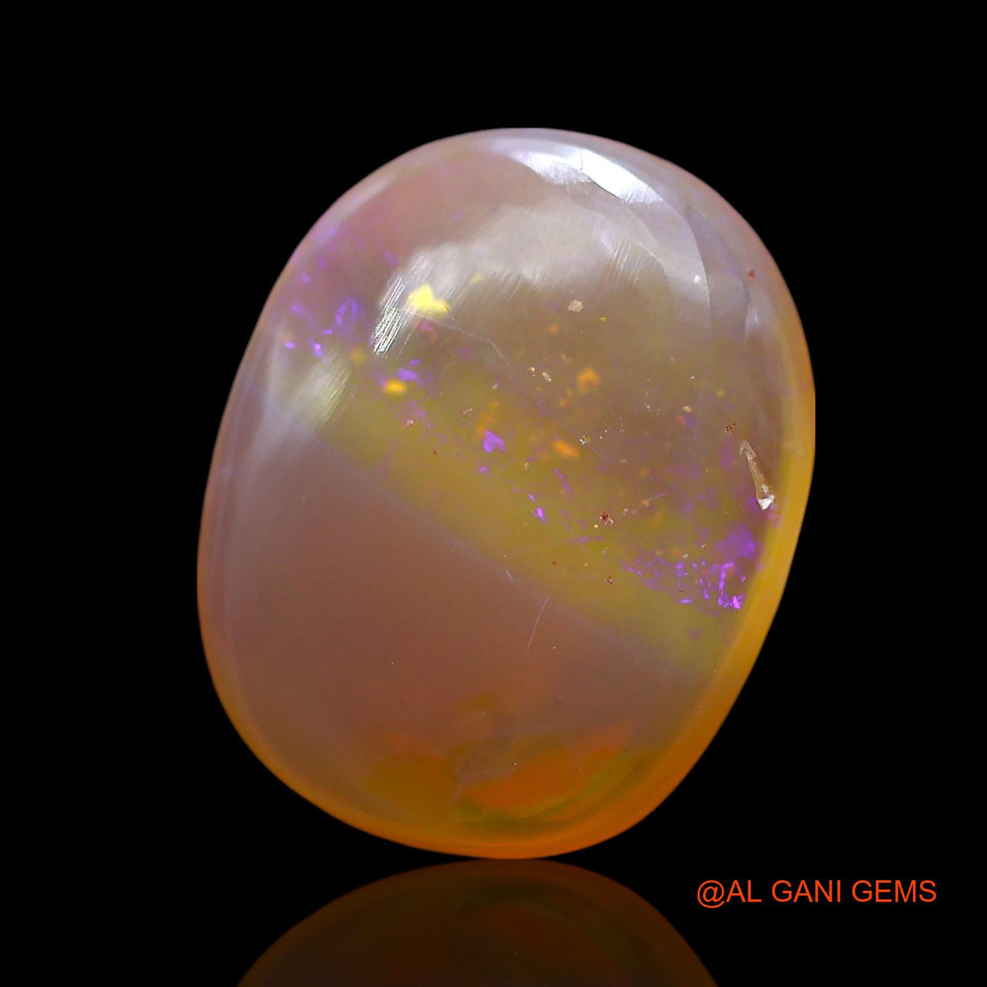 7.00 Cts Natural Australian Fire Opal Loose Gemstone Oval Cabochon 16x13x5 mm AE-651