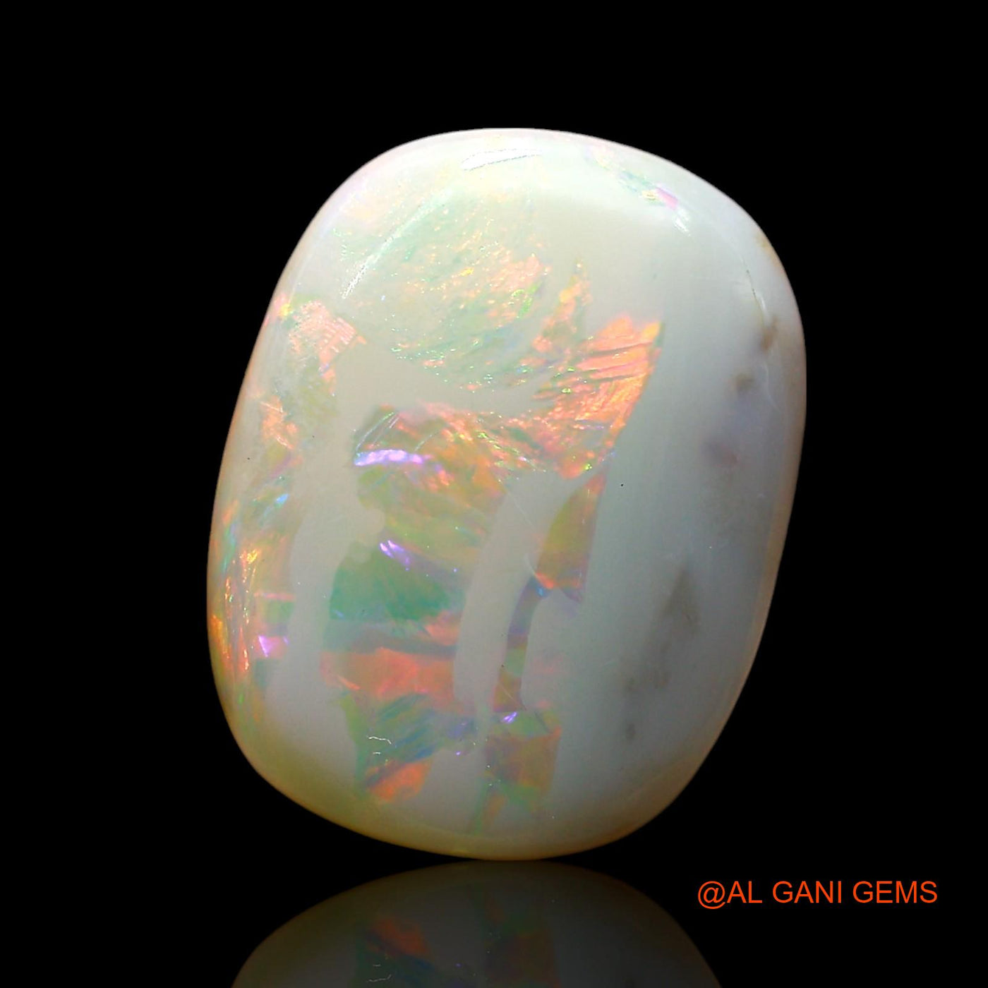 Natural Fire Opal Gemstone 8.00 Cts Loose Oval Cabochon From Australia 15x12x5 mm AE-653
