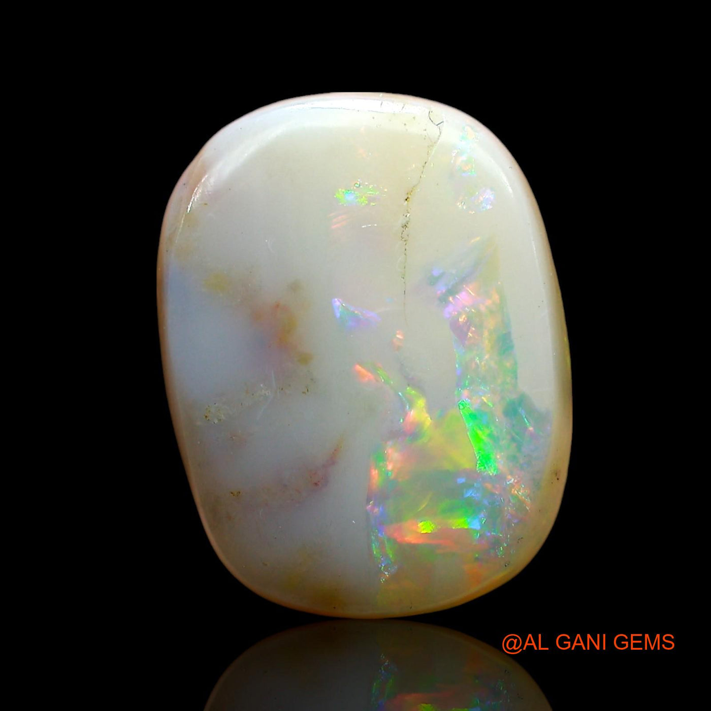 Natural Fire Opal Gemstone 8.00 Cts Loose Oval Cabochon From Australia 15x12x5 mm AE-653