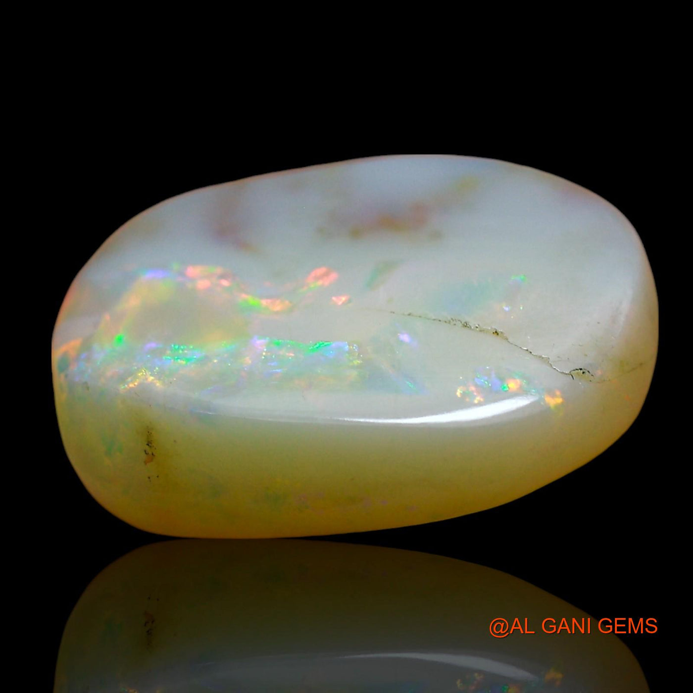 Natural Fire Opal Gemstone 8.00 Cts Loose Oval Cabochon From Australia 15x12x5 mm AE-653