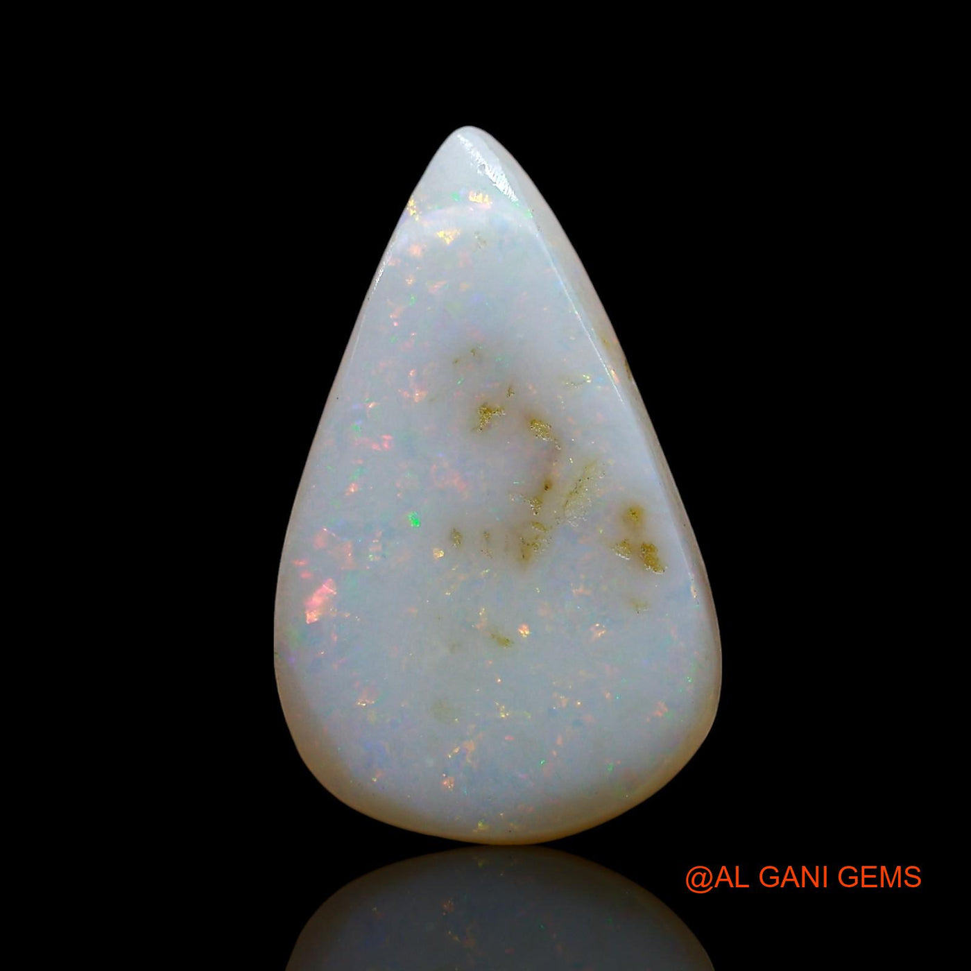 4.00 Cts Unheated Australian Fire Opal Loose Gemstone Pear Cabochon Natural 18x11x3 mm AE-657