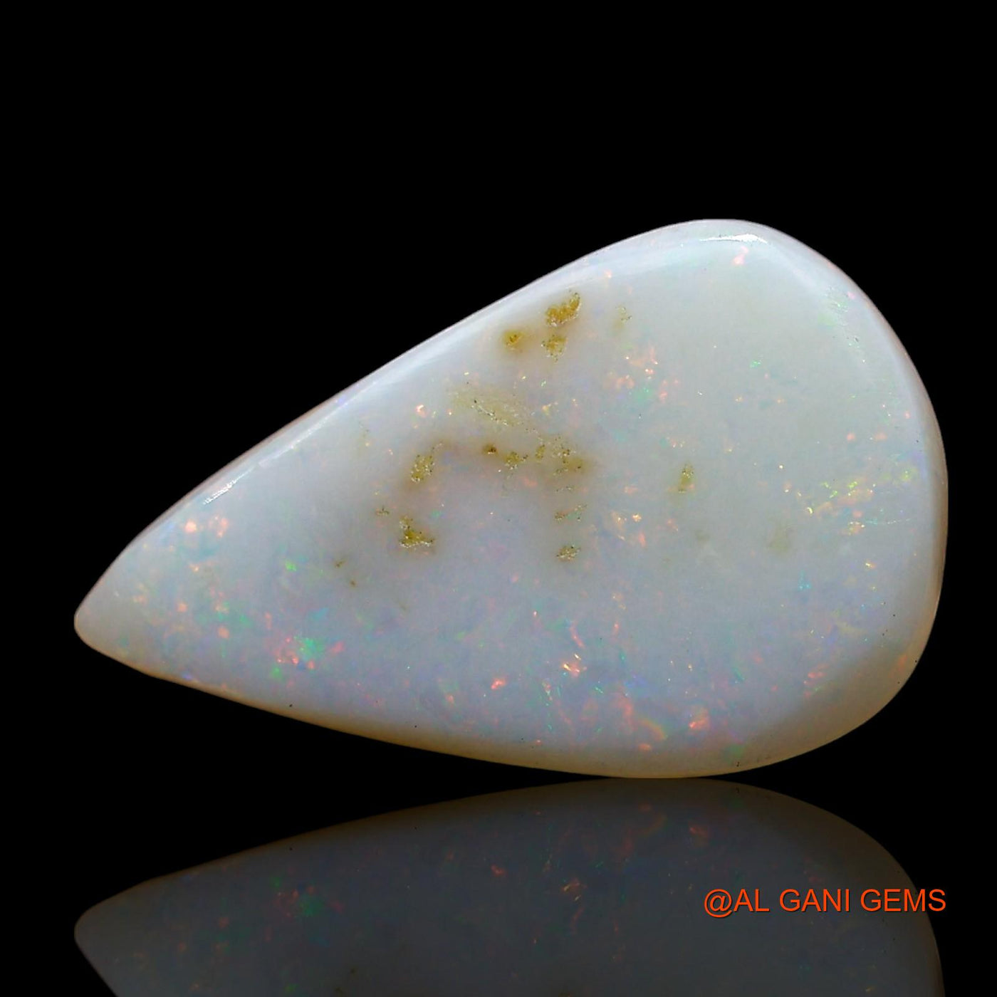 4.00 Cts Unheated Australian Fire Opal Loose Gemstone Pear Cabochon Natural 18x11x3 mm AE-657