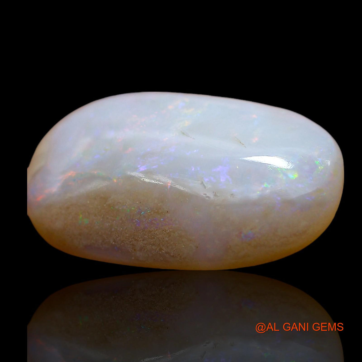 Natural Untreated Fire Opal Loose Gemstone Oval Cabochon From Australia 6.00 Cts 18x11x4 mm AE-663