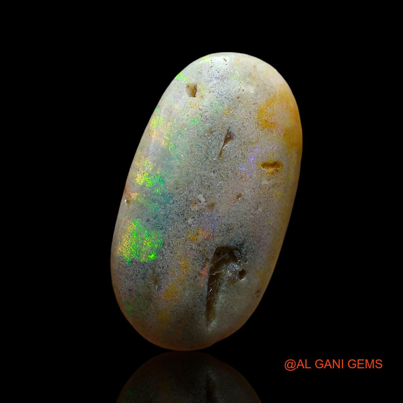 Natural Untreated Fire Opal Loose Gemstone Oval Cabochon From Australia 5.00 Cts 19x10x4 mm AE-665