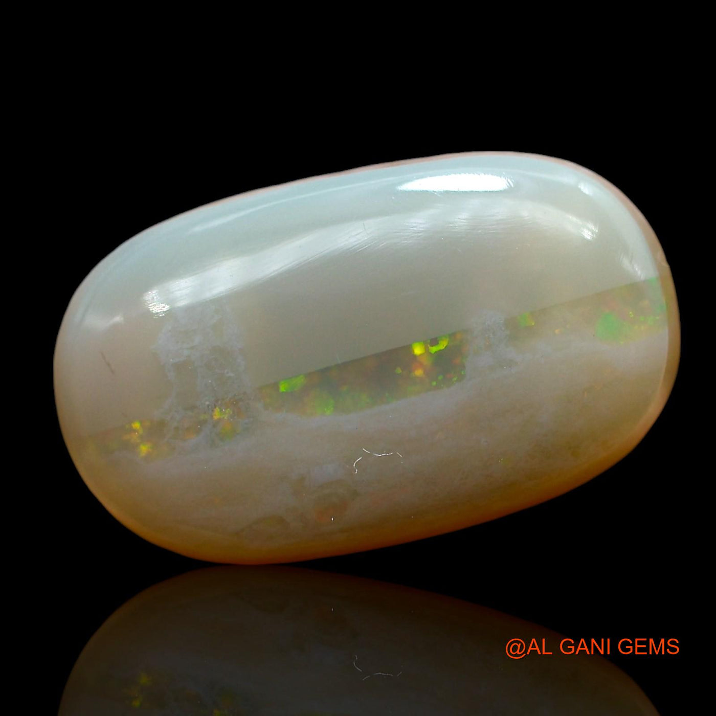 Natural Fire Opal Gemstone 8.00 Cts Loose Oval Cabochon From Australia 18x11x5 mm AE-667