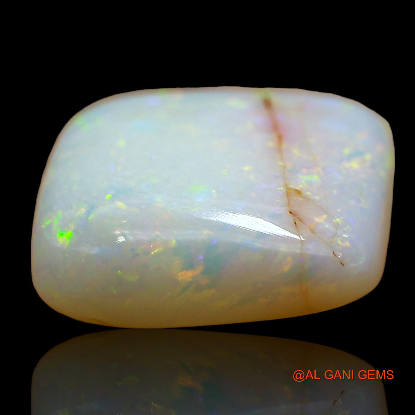 Natural Untreated Fire Opal Loose Gemstone Square Cabochon From Australia 6.00 Cts 13x13x5 mm AE-66