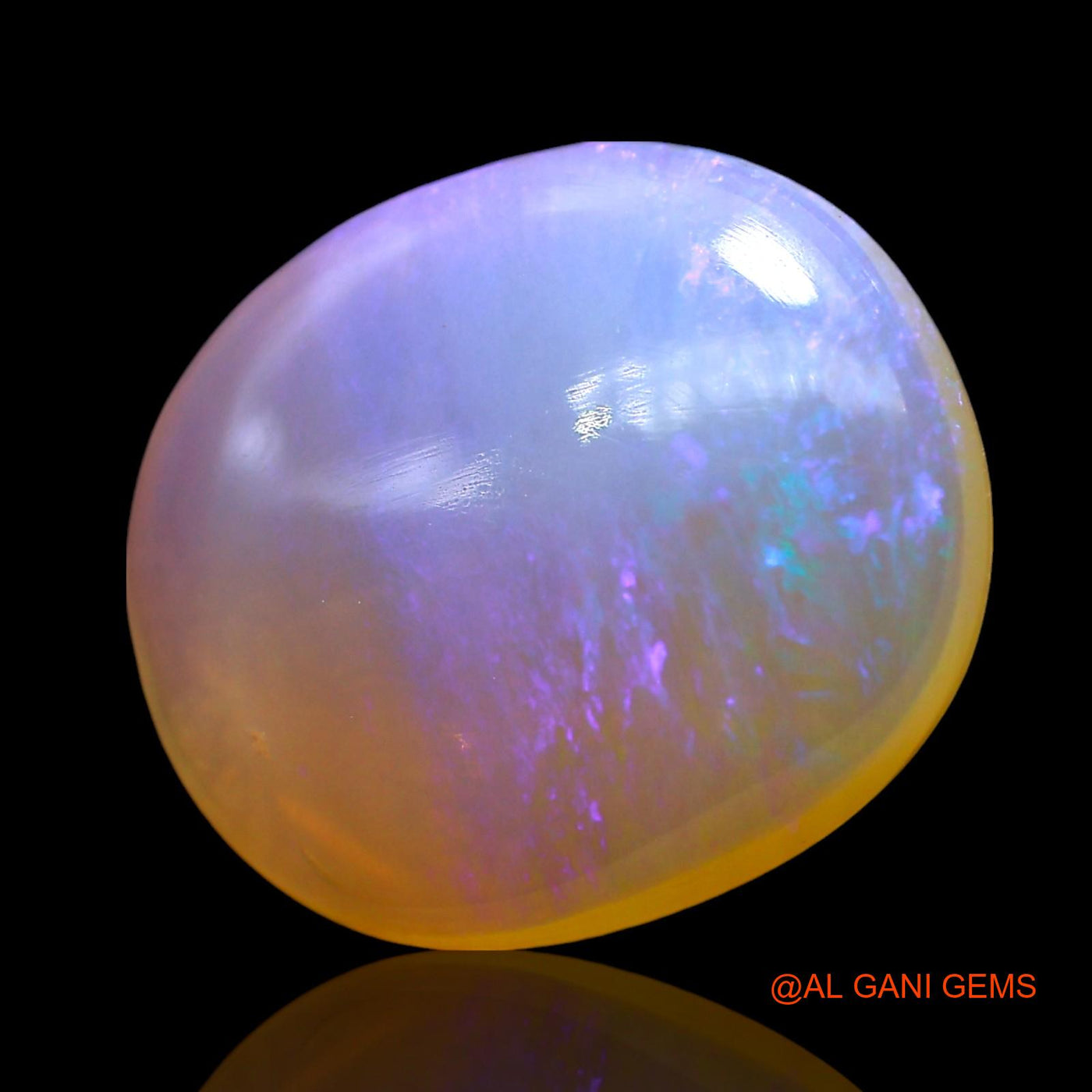 7.00 Cts Natural Australian Fire Opal Loose Gemstone Oval Cabochon 16x14x4 mm AE-673