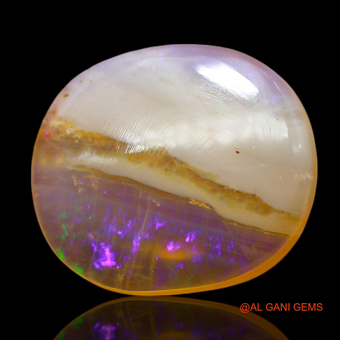 Natural Untreated Fire Opal Loose Gemstone Oval Cabochon From Australia 7.00 Cts 16x14x5 mm AE-675