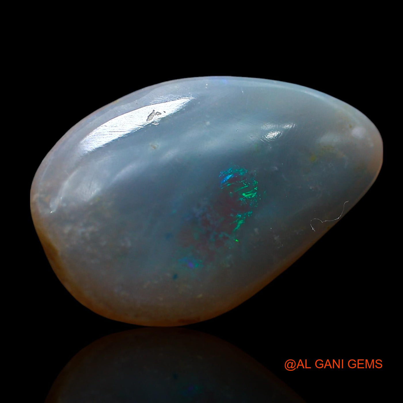 5.00 Cts Natural Australian Fire Opal Loose Gemstone Pear Cabochon 18x12x3 mm AE-684