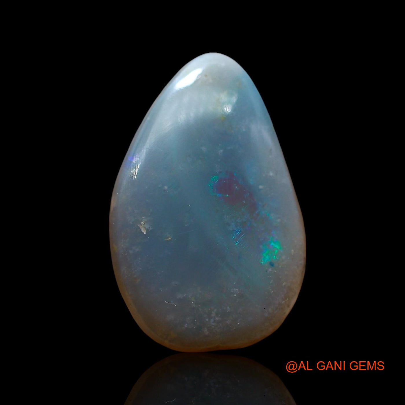5.00 Cts Natural Australian Fire Opal Loose Gemstone Pear Cabochon 18x12x3 mm AE-684
