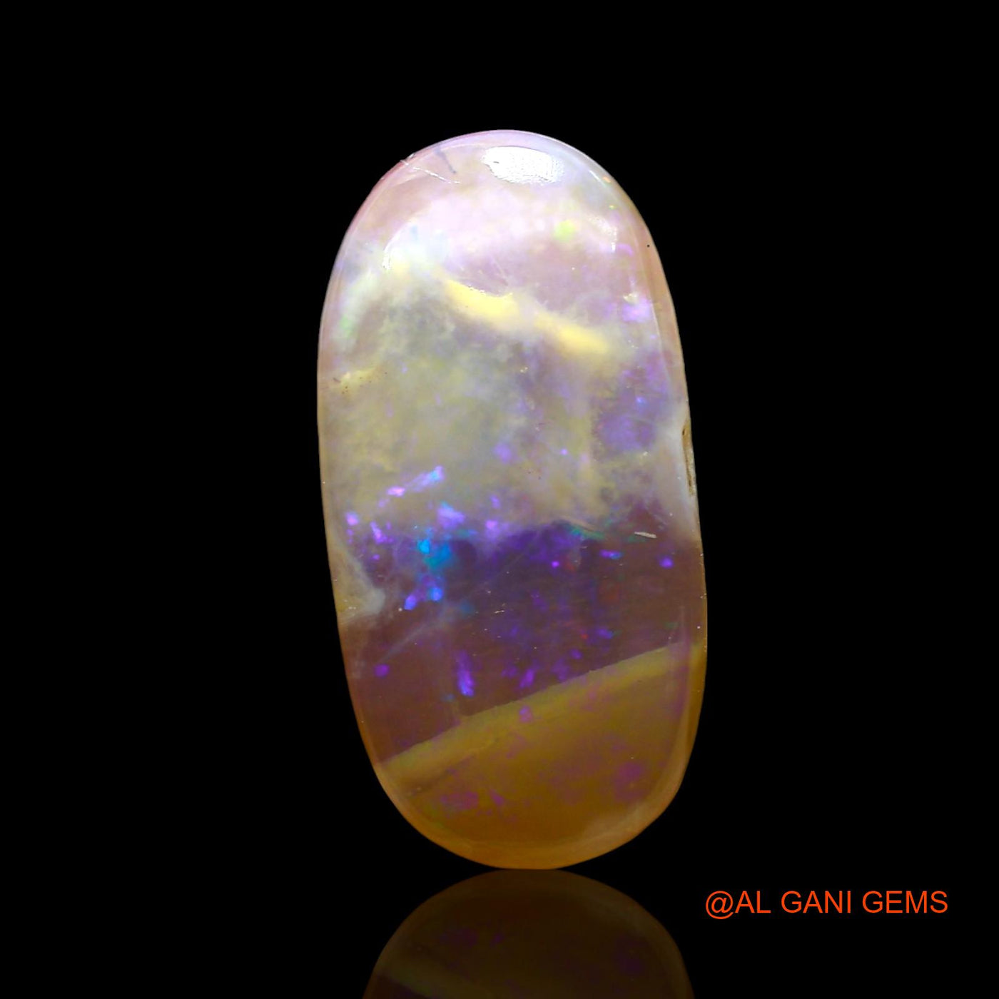 4.00 Cts Natural Australian Fire Opal Loose Gemstone Oval Cabochon 19x9x3 mm AE-685
