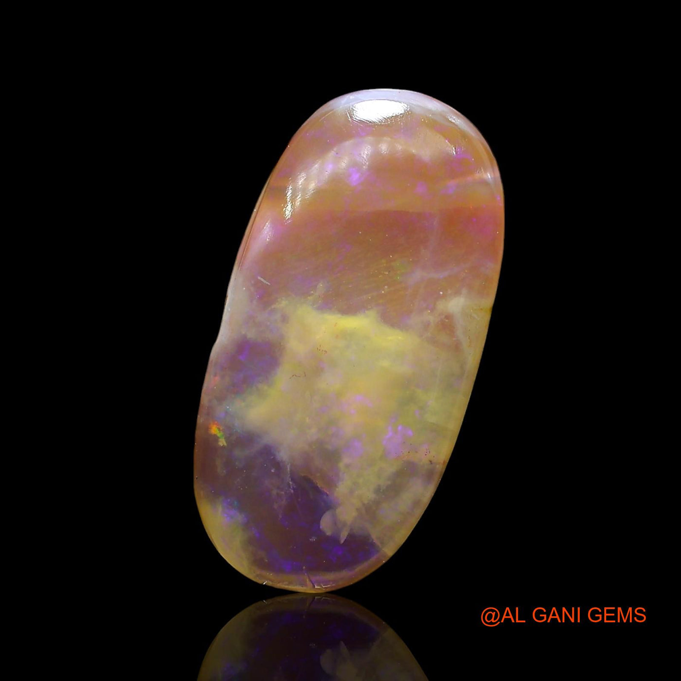 4.00 Cts Natural Australian Fire Opal Loose Gemstone Oval Cabochon 19x9x3 mm AE-685