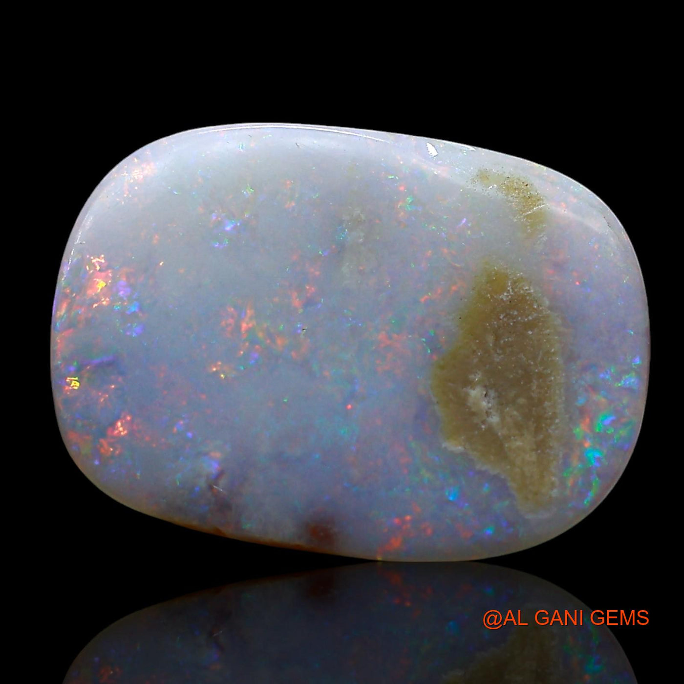 Natural Fire Opal Gemstone 4.00 Cts Loose Oval Cabochon From Australia 17x12x2 mm AE-686