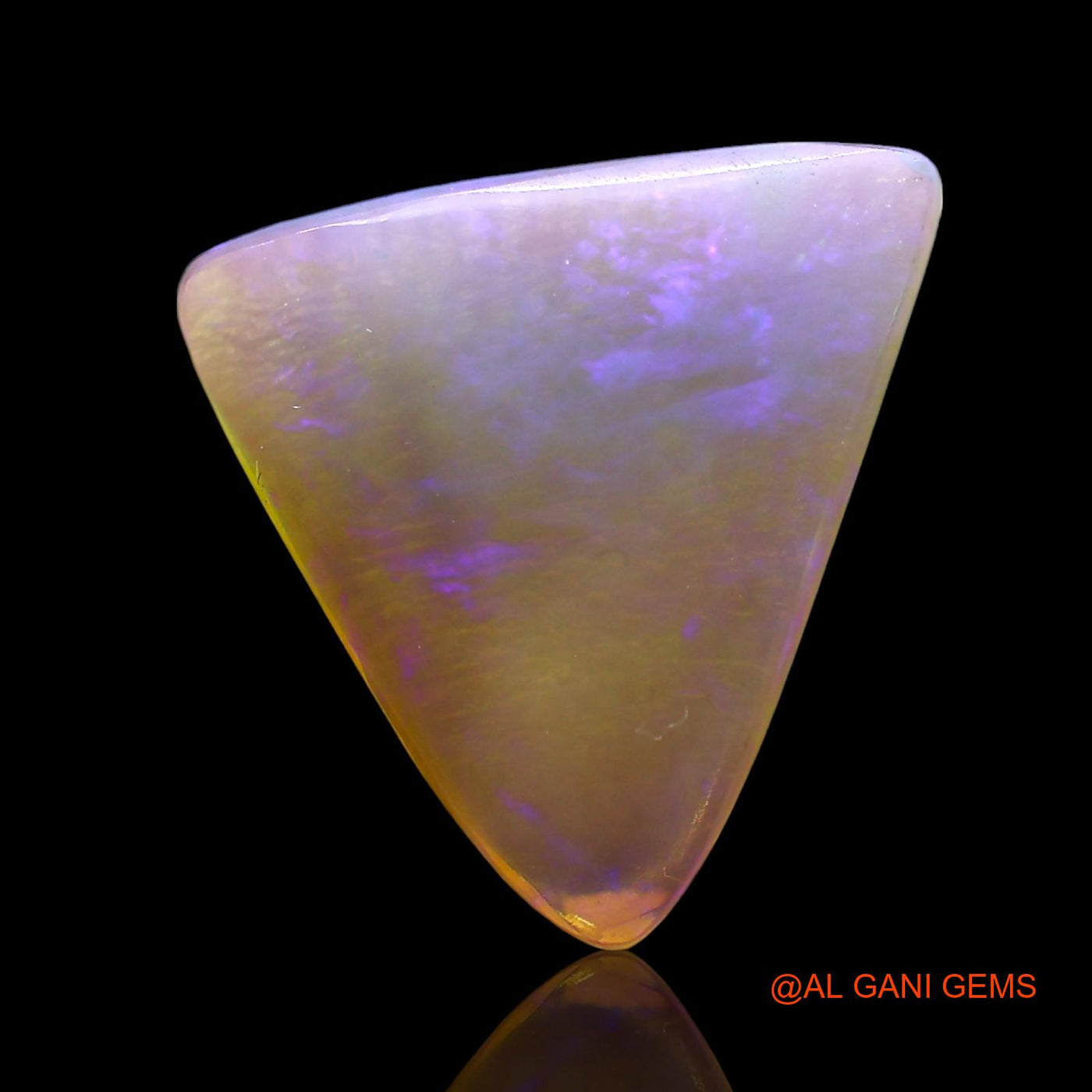 Natural Untreated Fire Opal Loose Gemstone Trillion Cabochon From Australia 3.00 Cts 16x13x3 mm AE-688